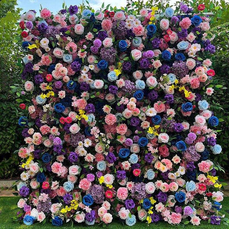 Colorful Flower Wall Background for Wedding 2.4m