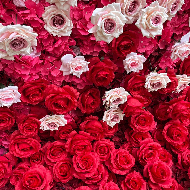 Ombre Rose Flower Wall Backdrop for Wedding Reception Party Decor ABFW-023