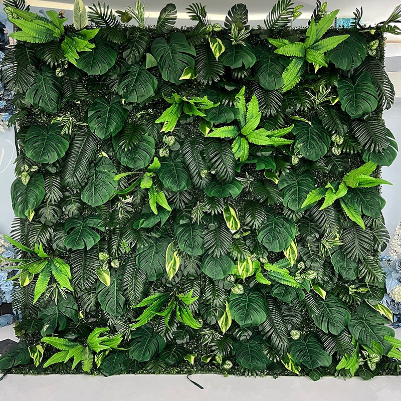 5D Tropical Jungle Fabric Greenery Wall Backdrop Party Decor ABFW-029