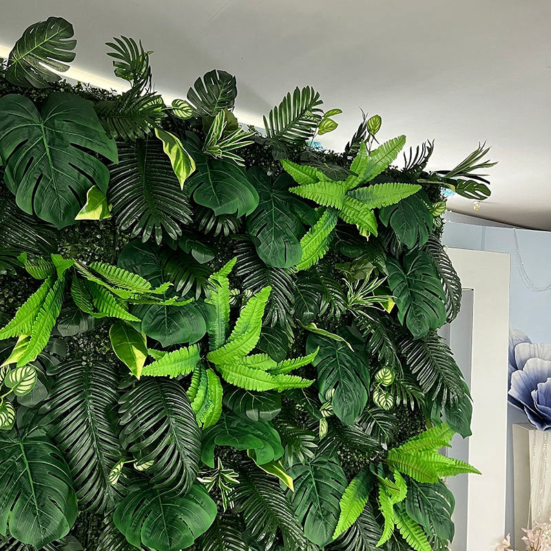 5D Tropical Jungle Fabric Greenery Wall Backdrop Party Decor ABFW-029