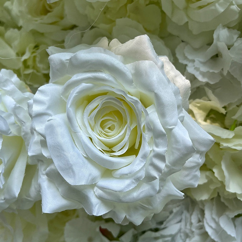 Large Ivory White Rose Flower Wall Backdrop For Wedding Birthday Decor ABFW-071