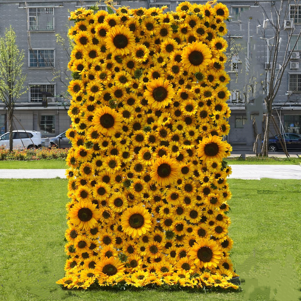 Summer Sunflower Floral Wall Backdrop For Event Party Decor ABFW-090