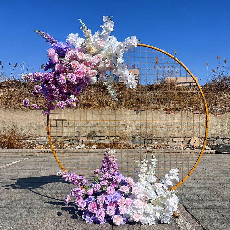 Purple Artificial Wedding Decor Flower Arrangement Floor Flower ABGF-013