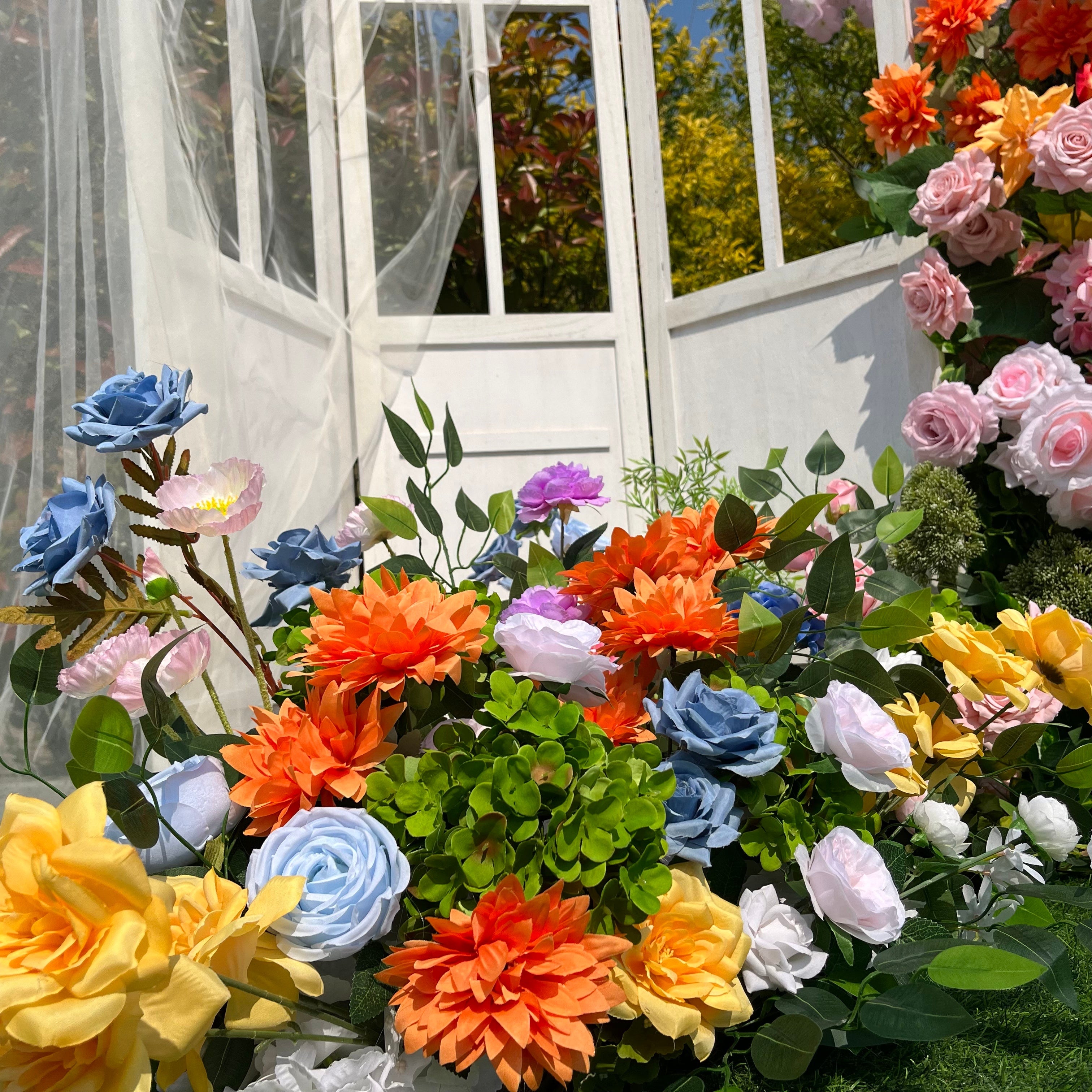 Colorful Ground and Hanging Floral Arrangement for Wedding & Outdoor Event ABGF-022