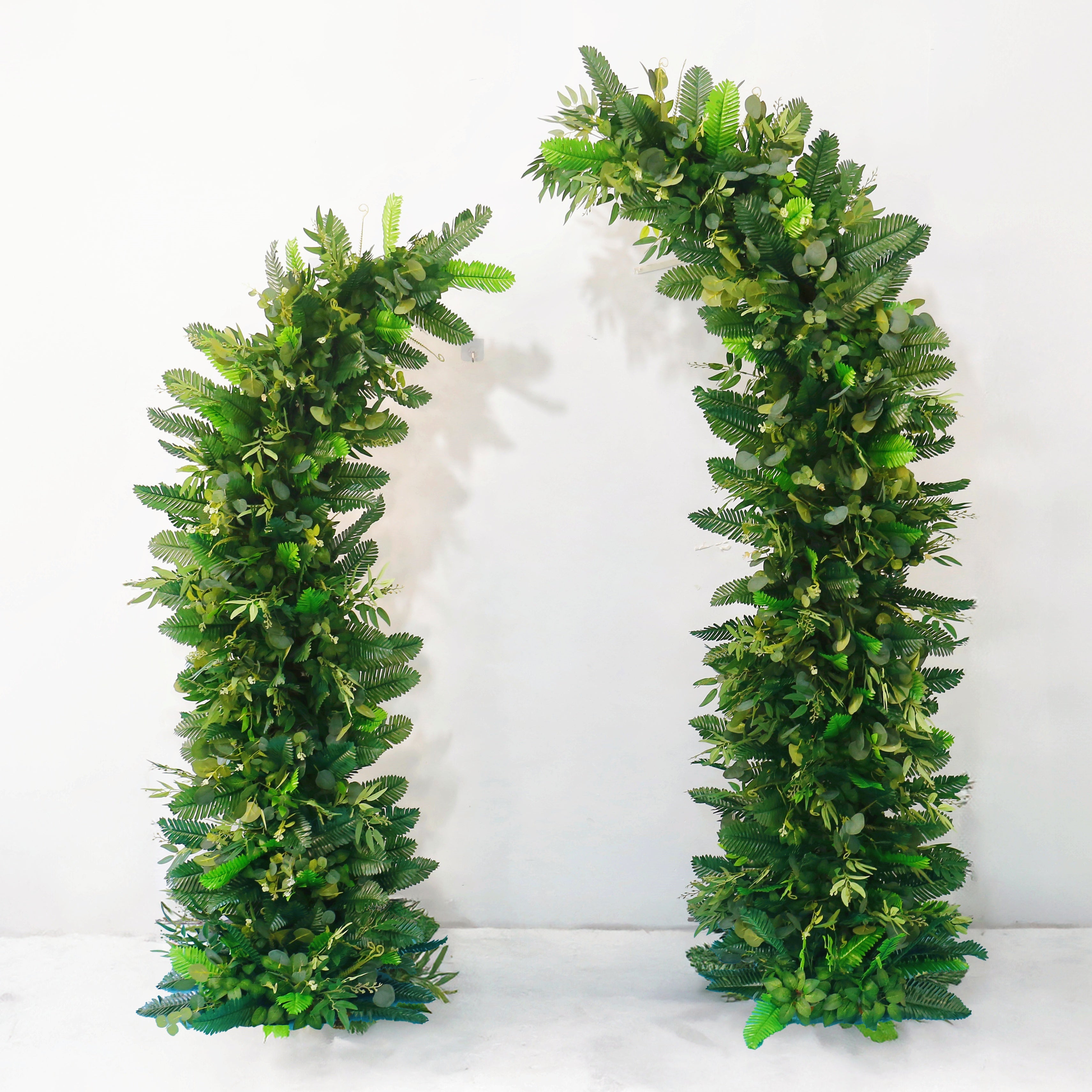 Green Jungle Fabric Artificial Horn-Shaped Flower Wall Outdoor Decor ACAW-0001