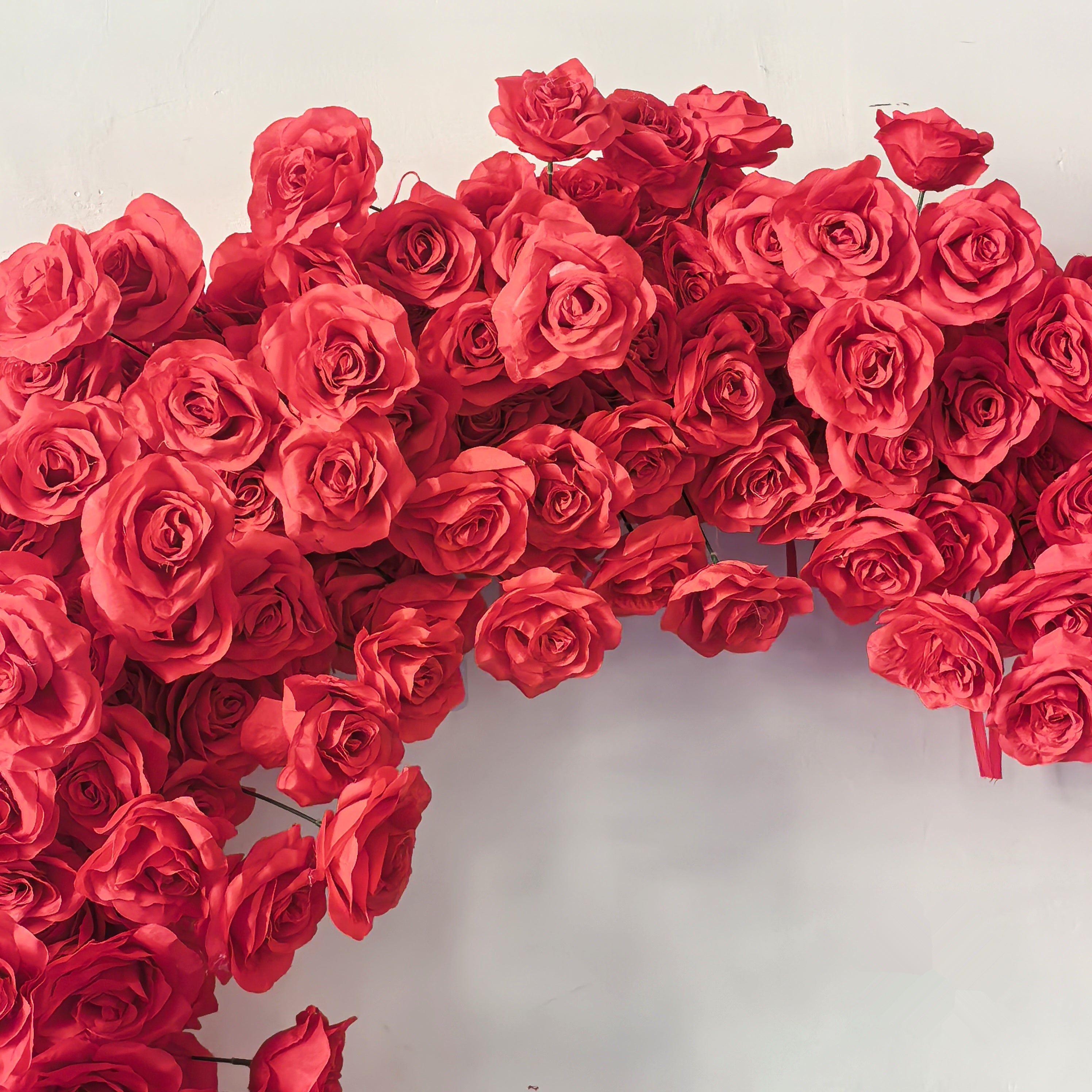 Romantic Heart Shaped Red Rose Arch Flower Wall Wedding Decor ACAW-002