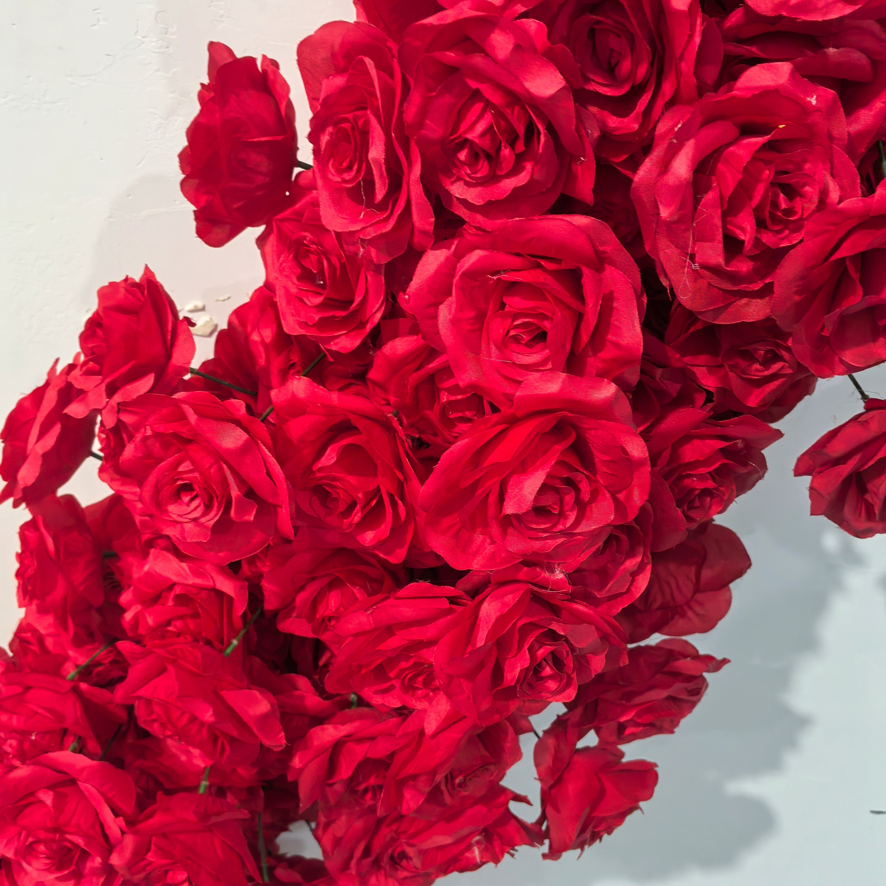 Heart Shaped Red Rose Arch Flower Wall Wedding Decor Indoor ACAW-0022