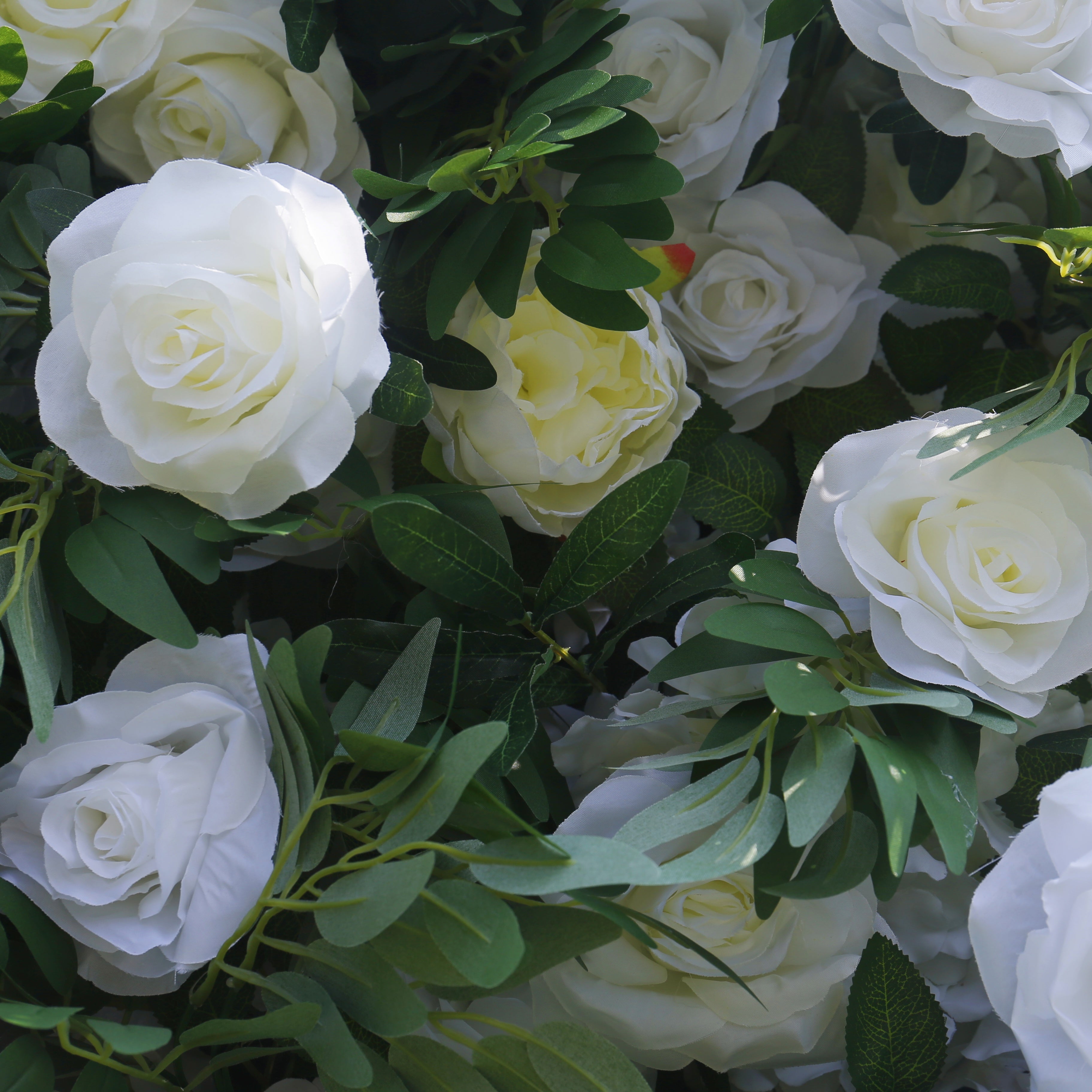 Green and White Fabric Artificial Arch Flower Wall Wedding Events Decor ACAW-007