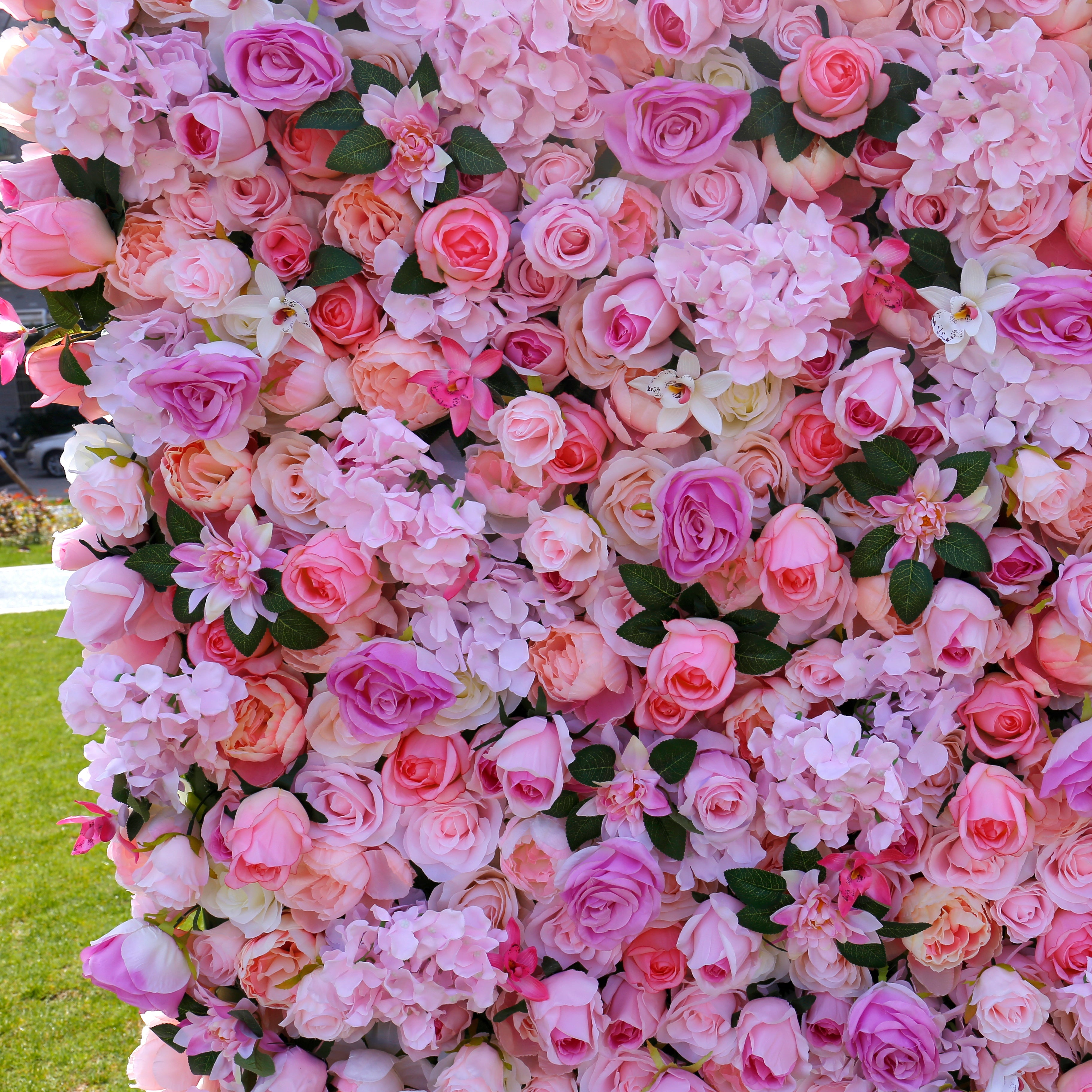 Blush Pink Floral Wall Panel Backdrop For Wedding Entrance Decor ACFW-008