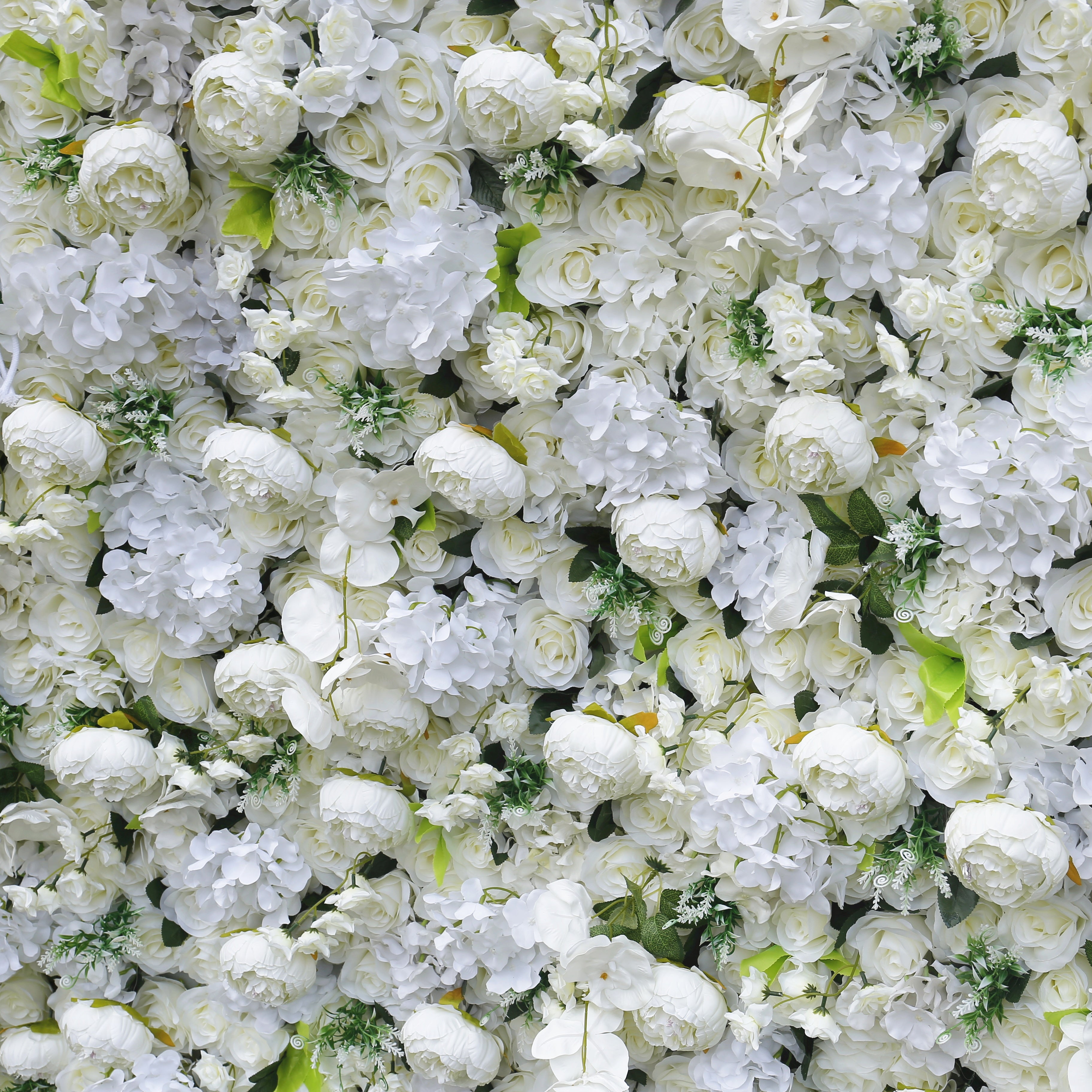 Handmade Cloth White Hydrangea & Rose Wedding Artificial Floral Wall ACFW-024