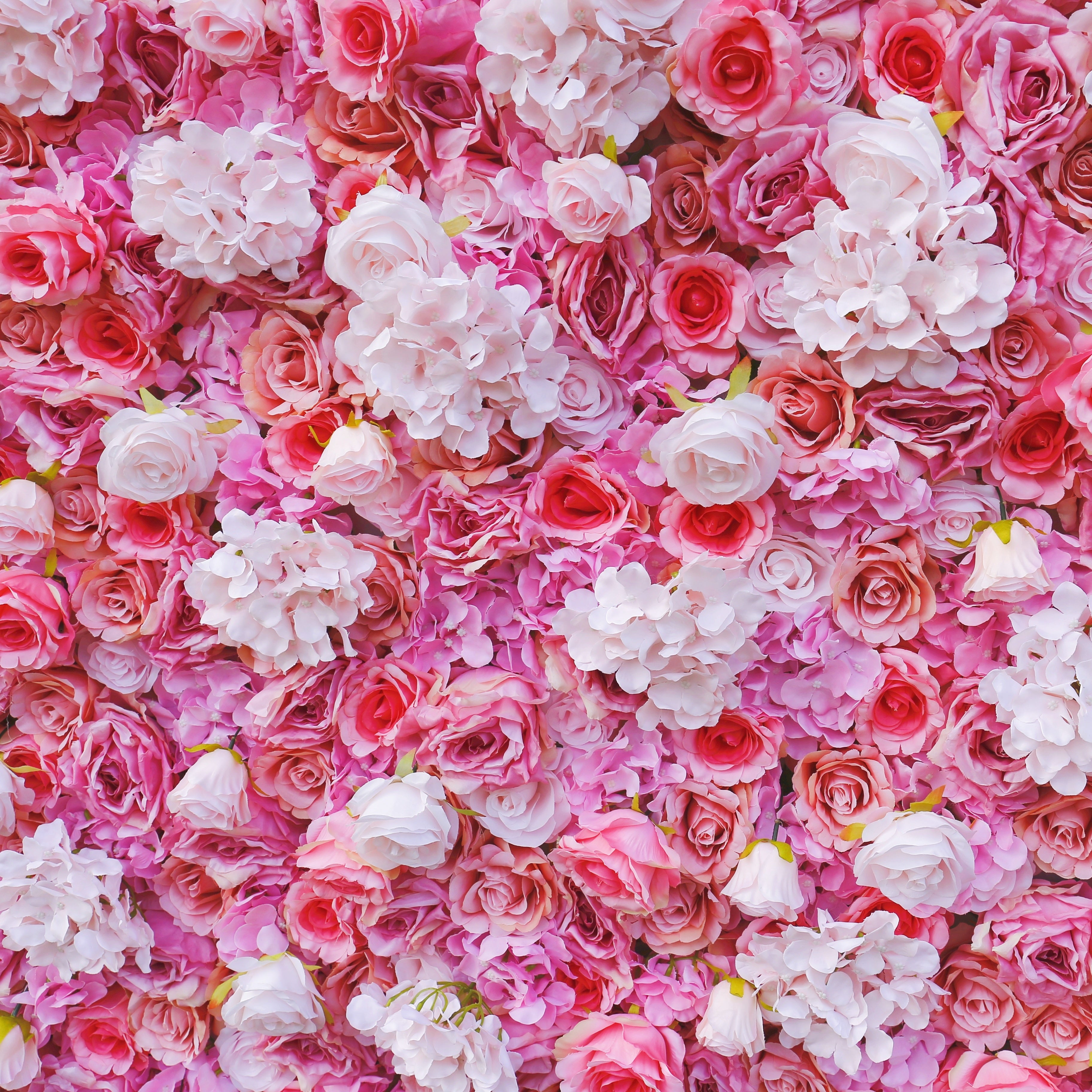Handmade Silk Pink Hydrangea & Rose Wedding Artificial Flower Wall ACFW-035