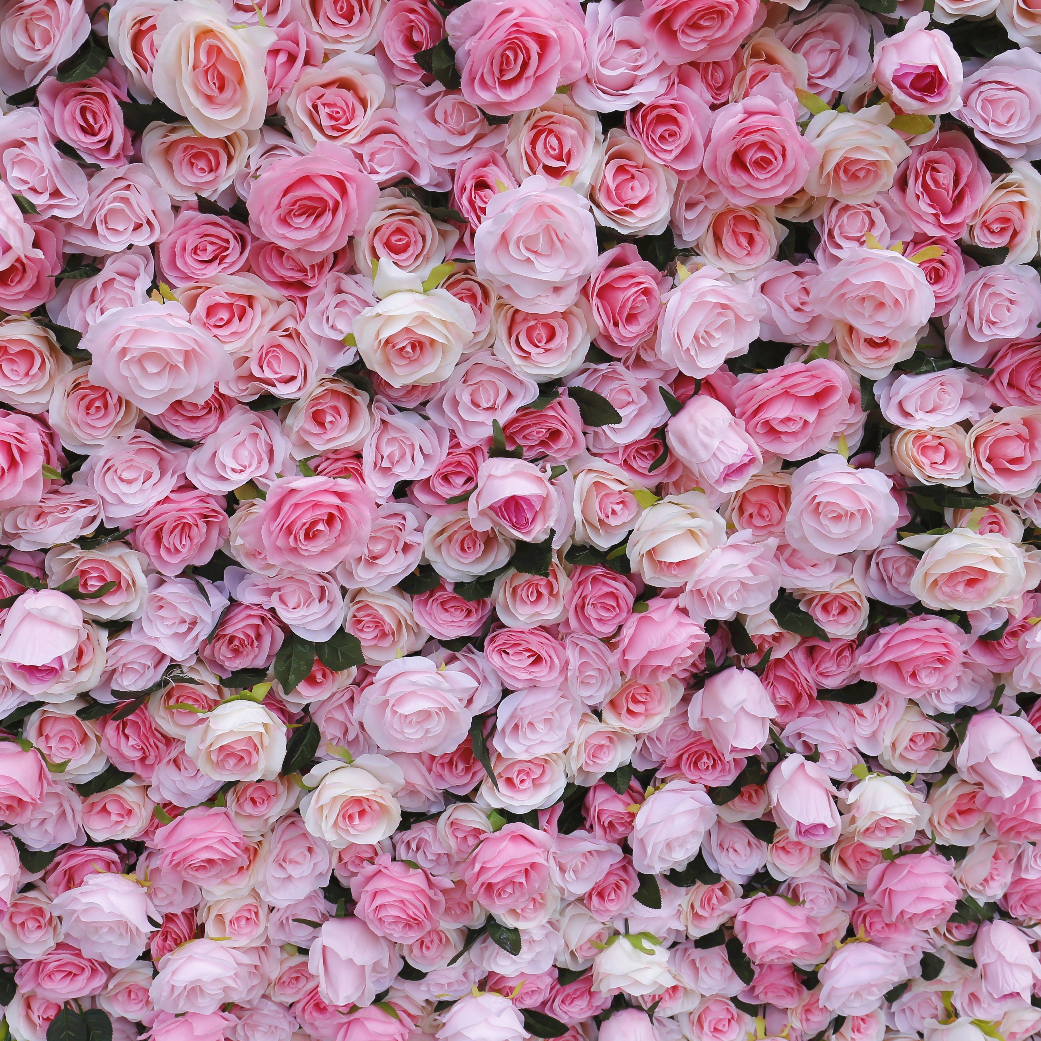 Silk Pink Rose 5D Roll-Up Artificial Flower Wall Events Decor ACFW-040