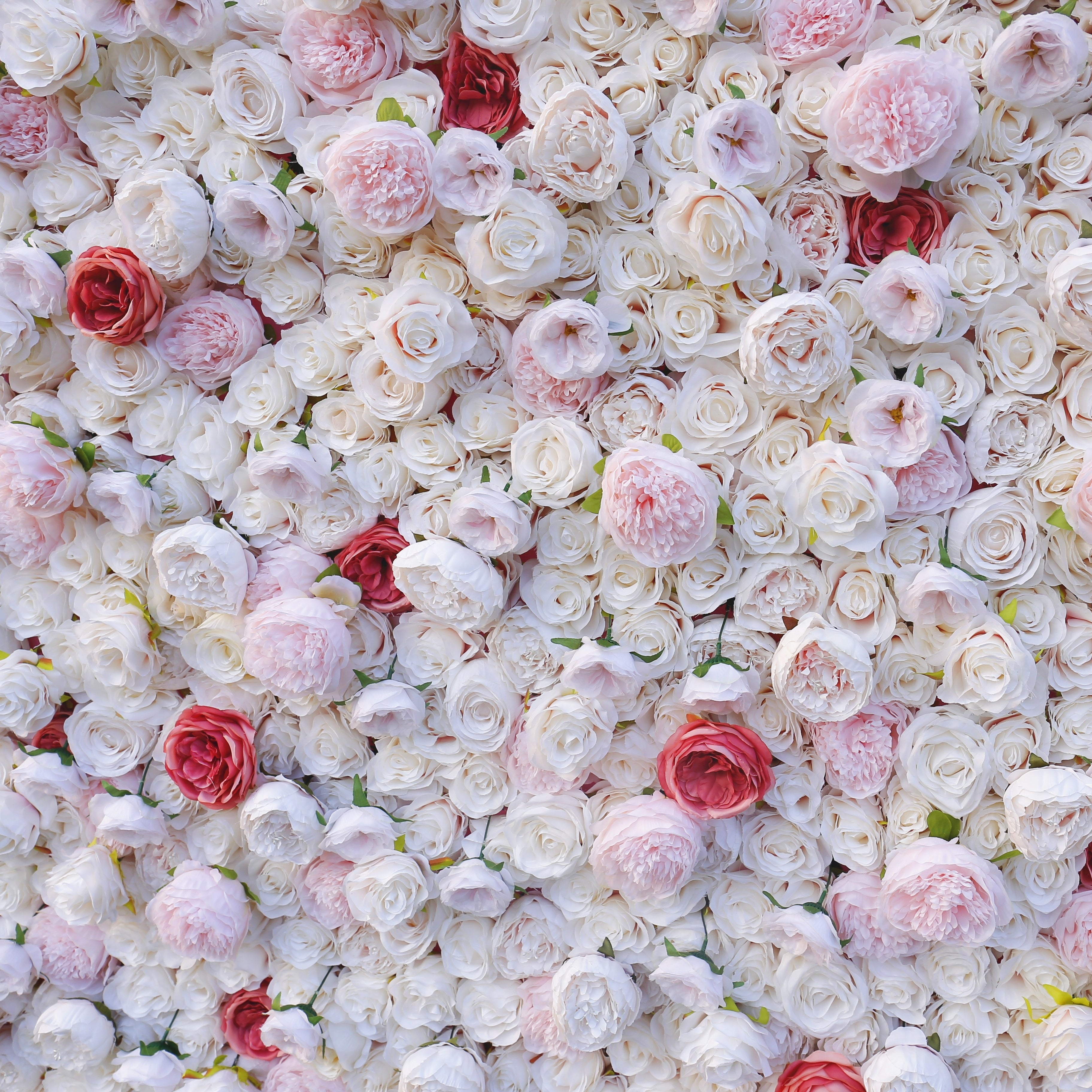 Red Pink White Fabric Rose Cloth Roll Up Flower Wall Backdrop ACFW-058