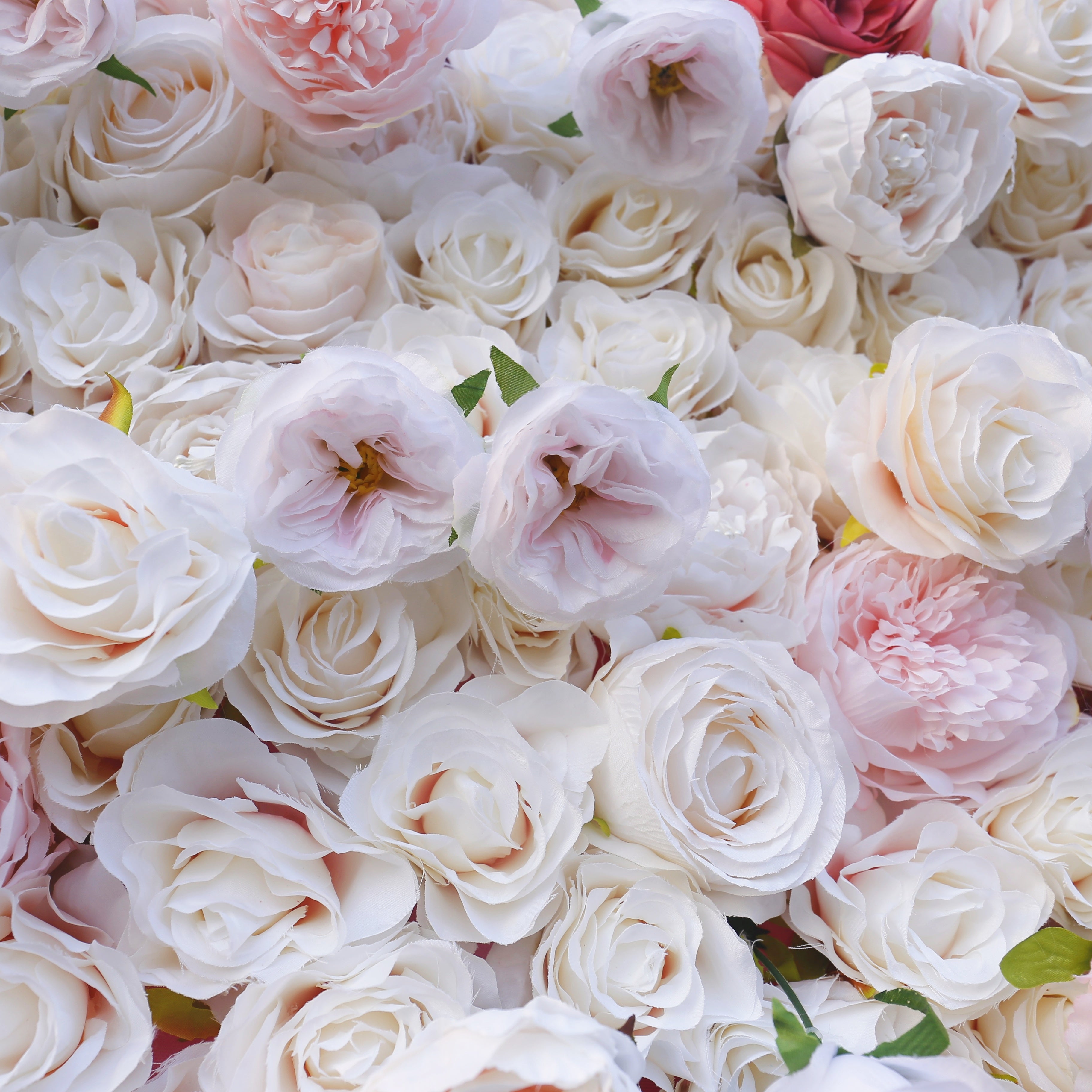 Red Pink White Fabric Rose Cloth Roll Up Flower Wall Backdrop ACFW-058