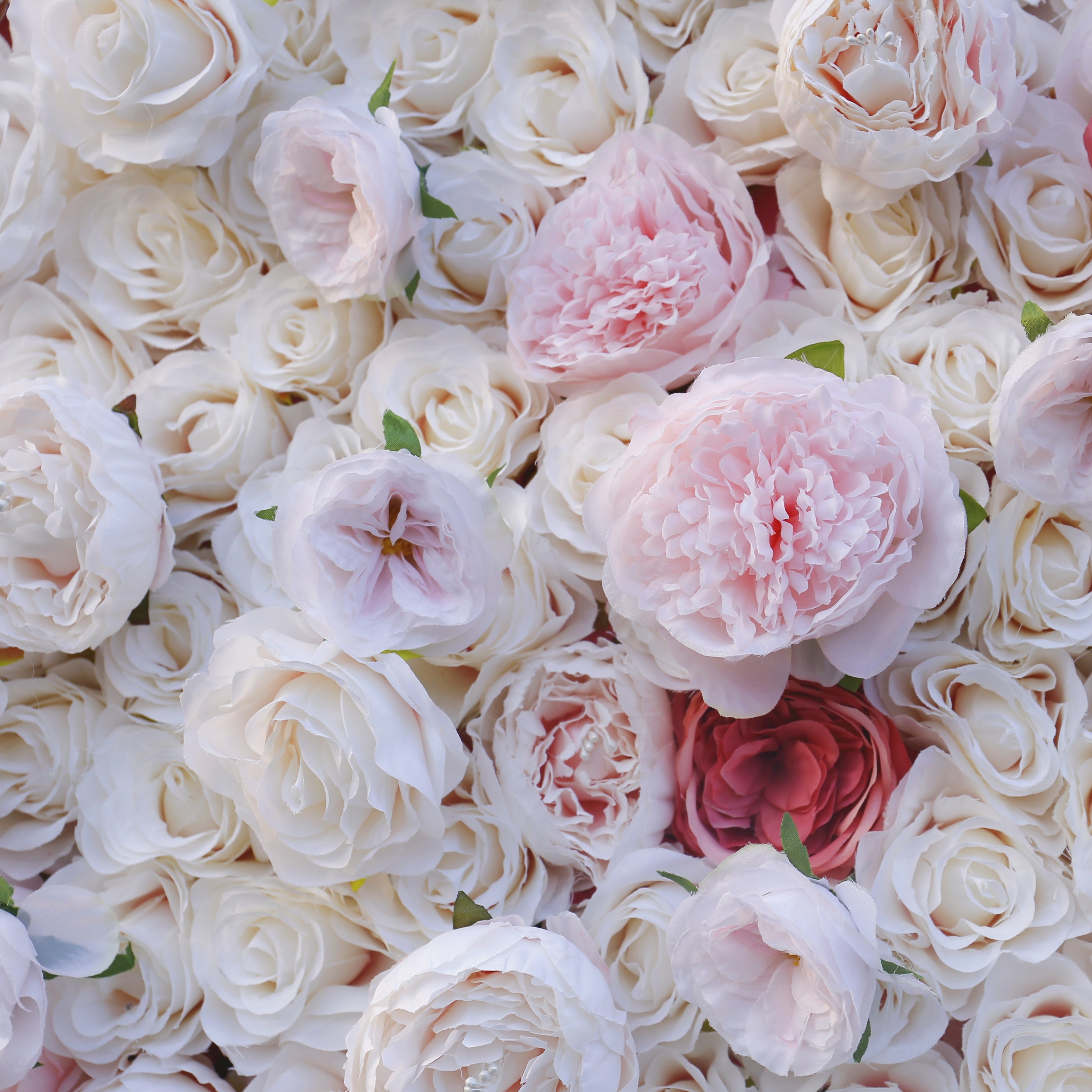 Red Pink White Fabric Rose Cloth Roll Up Flower Wall Backdrop ACFW-058