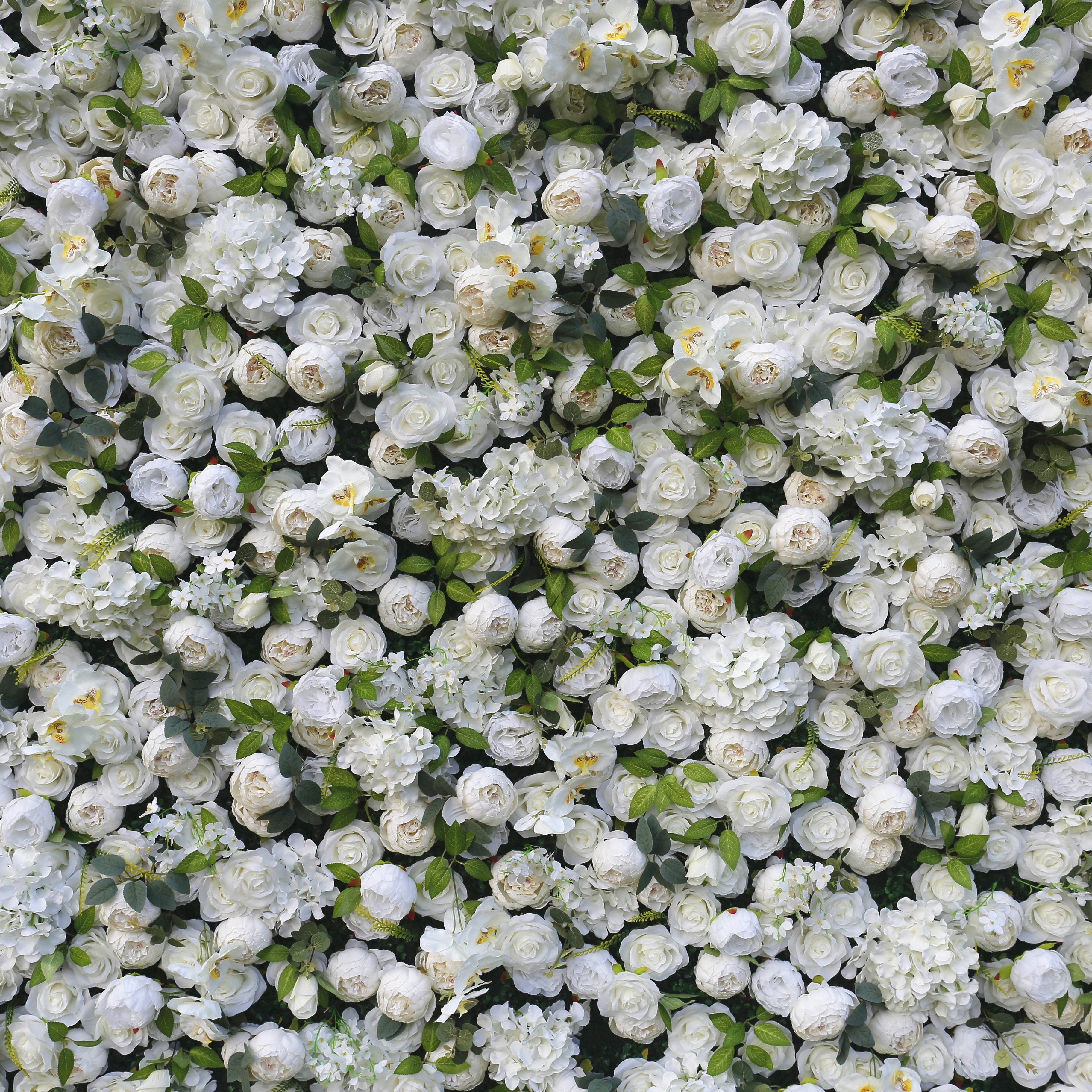 Hot Sale White Cloth Peony Wedding Artificial Roll up Flower Wall ACFW-079