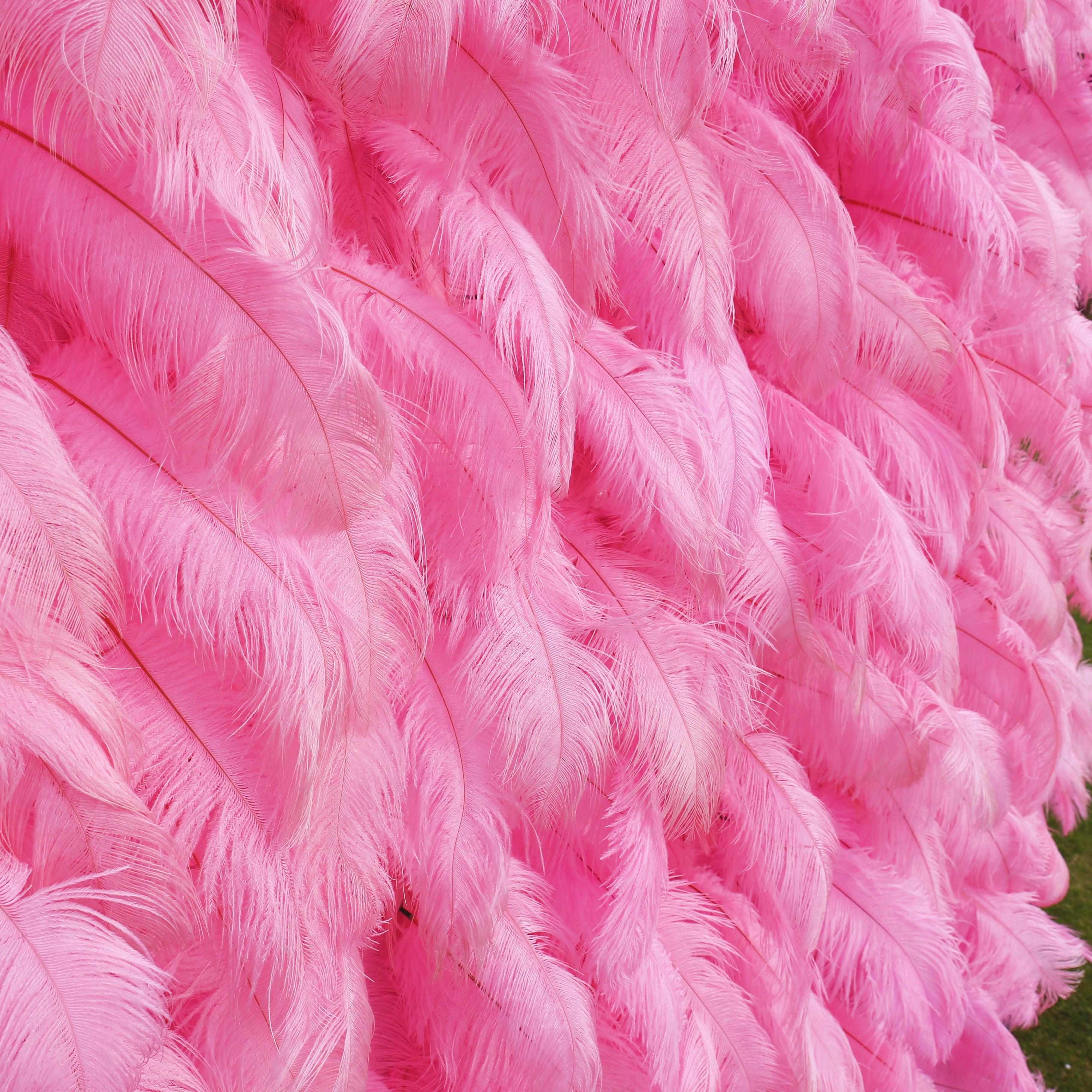 Pink Orange Artificial Feather Backdrop Flower Wall for Party Decor ACFW-116