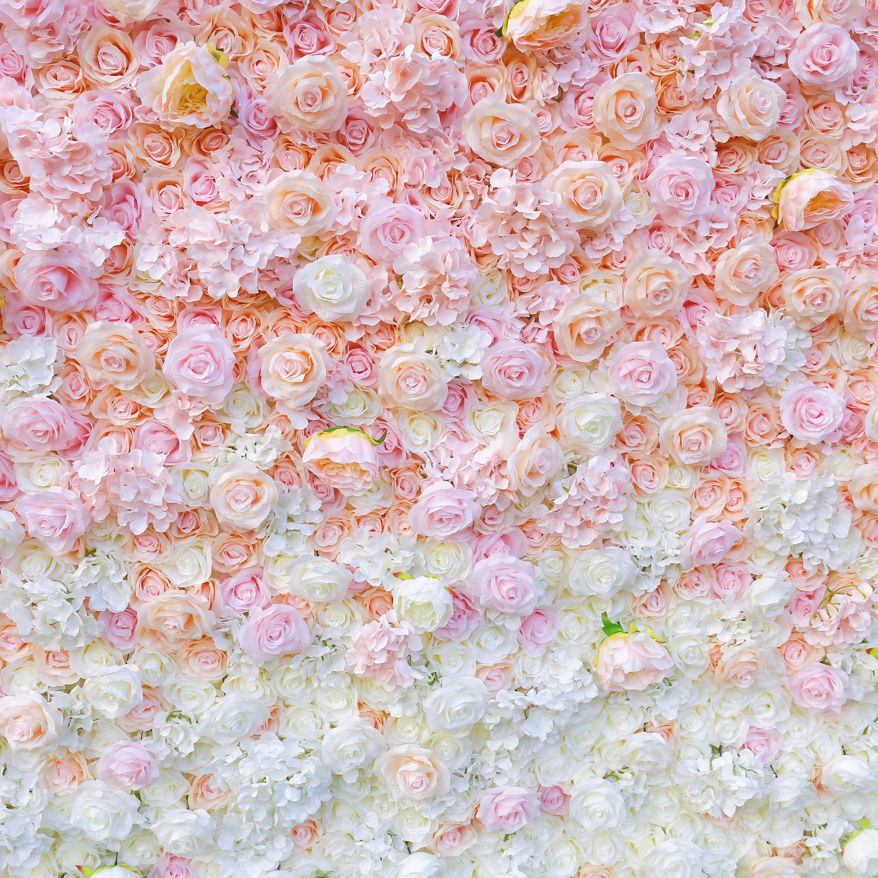 Pink White Roses Fabric Flower Wall for Party Decor ACFW-1010