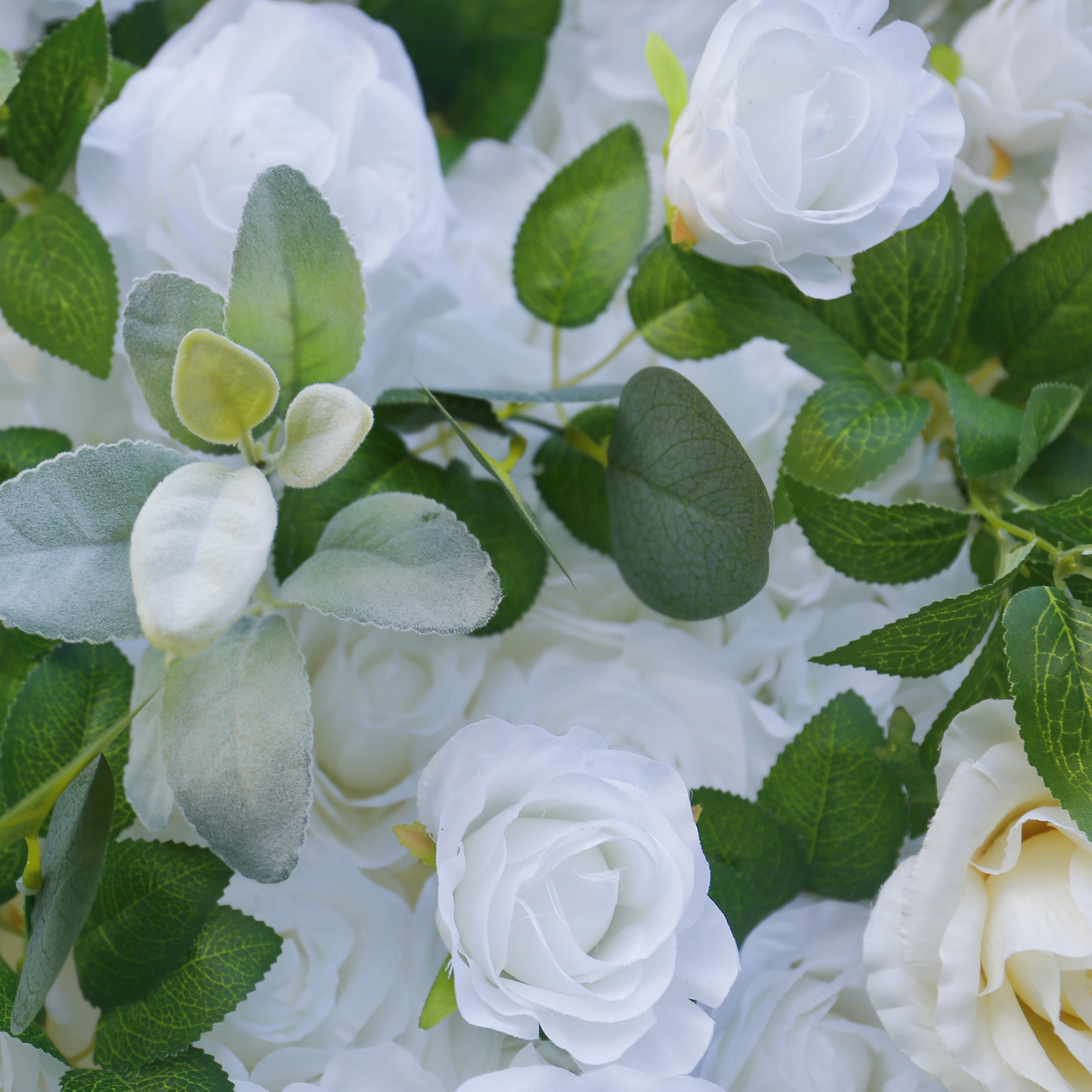 White Greenery Rose Flower Wall For Bridal Shower Event Decor ACFW-103