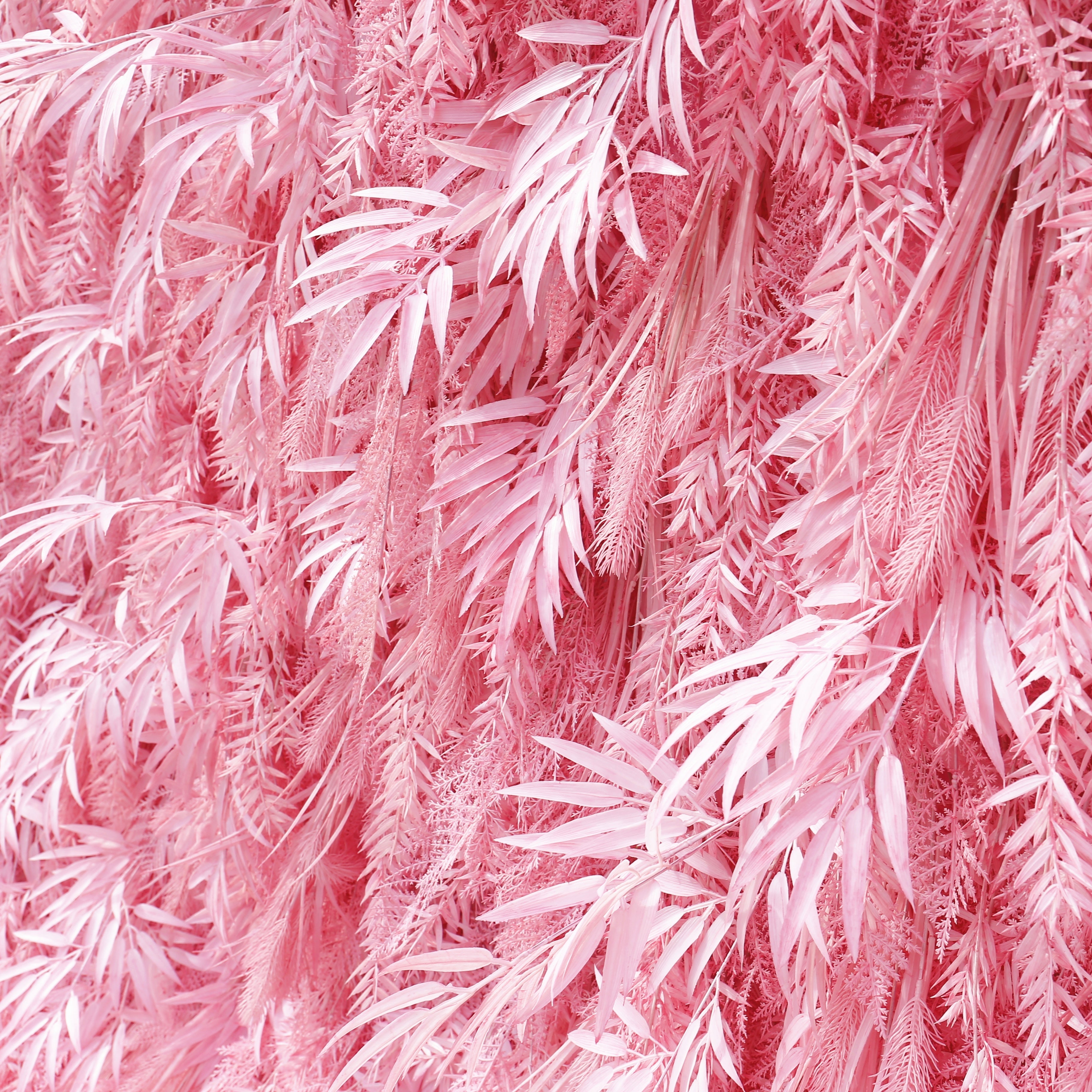Artificial Pink Blue Pampas Wall Roll Up Hanging Backdrop Event Decor ACFW-111
