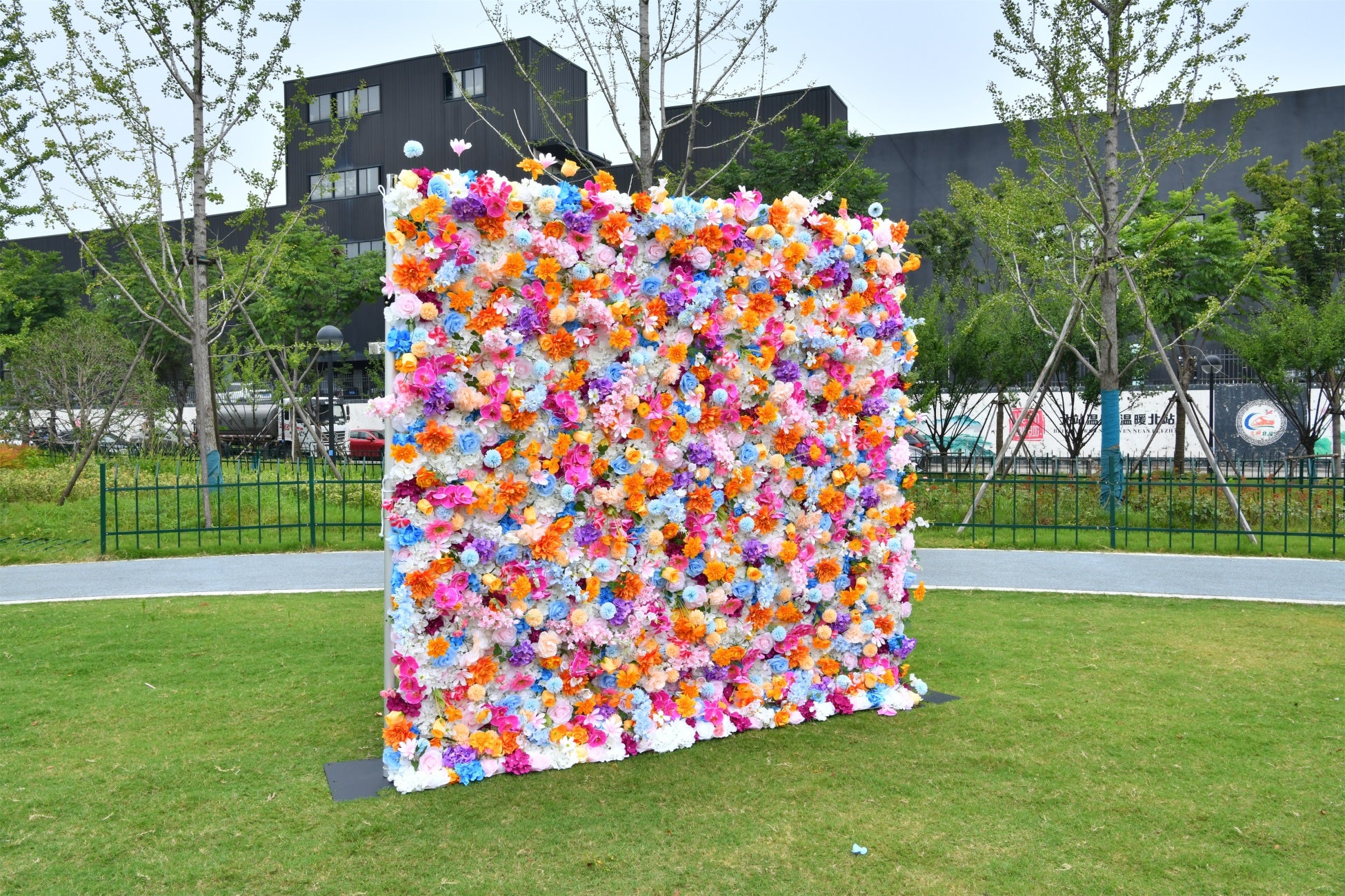 5D Colorful Mixed Flowers Artificial Cloth Floral Wall Backdrop ACFW-120