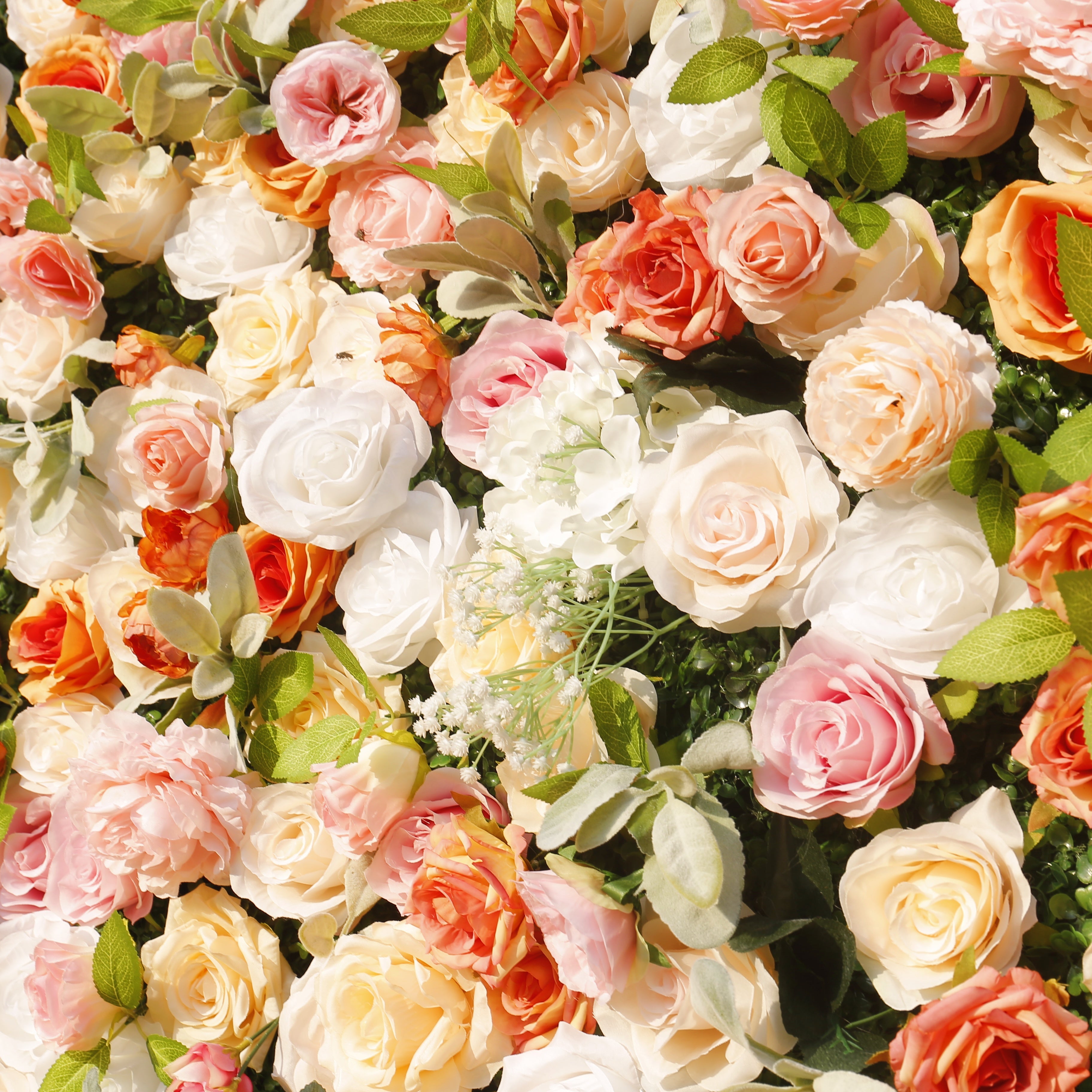 3D Mixed Floral Backdrop Roll Up Curtain Artificial Flower Wall ACFW-134