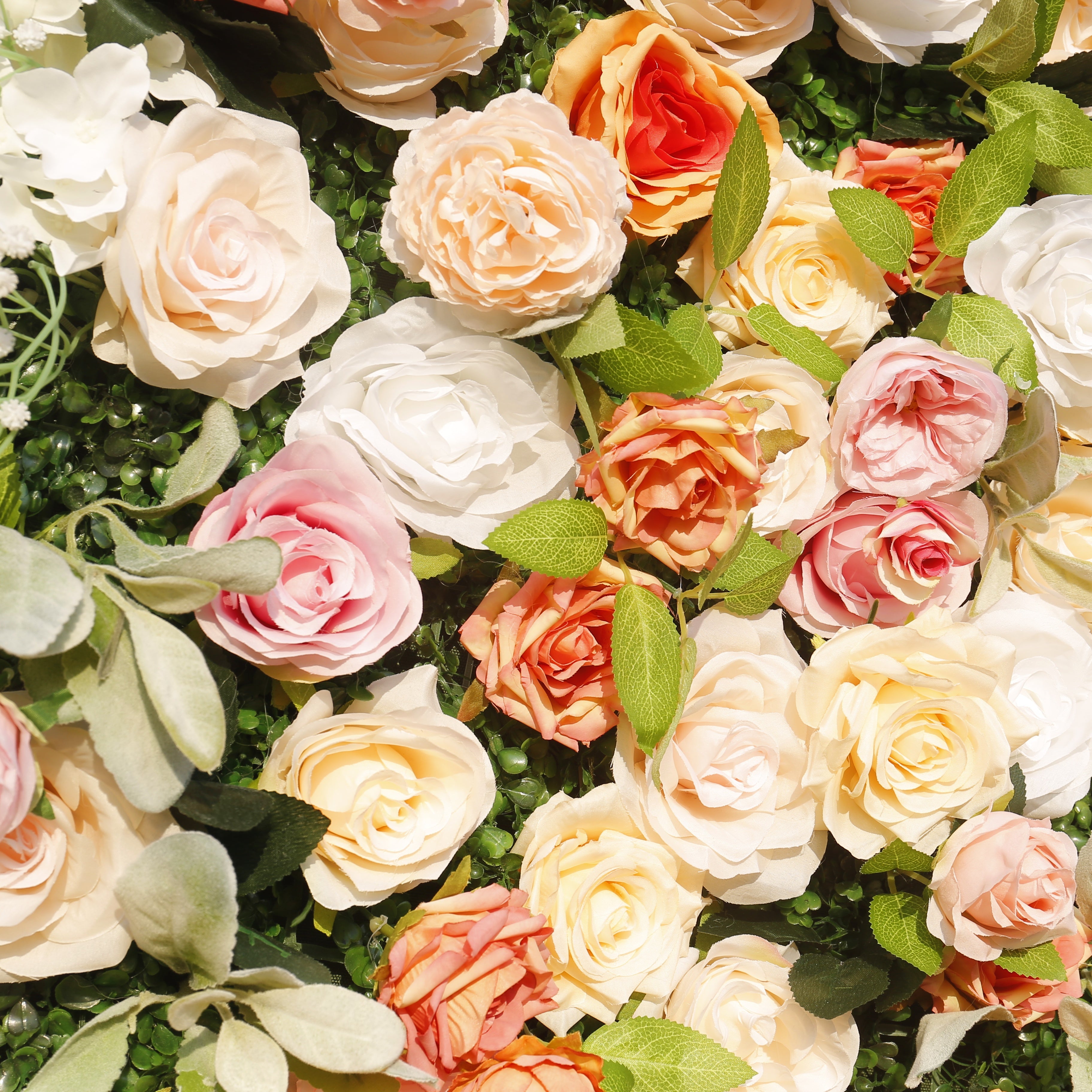 3D Mixed Floral Backdrop Roll Up Curtain Artificial Flower Wall ACFW-134