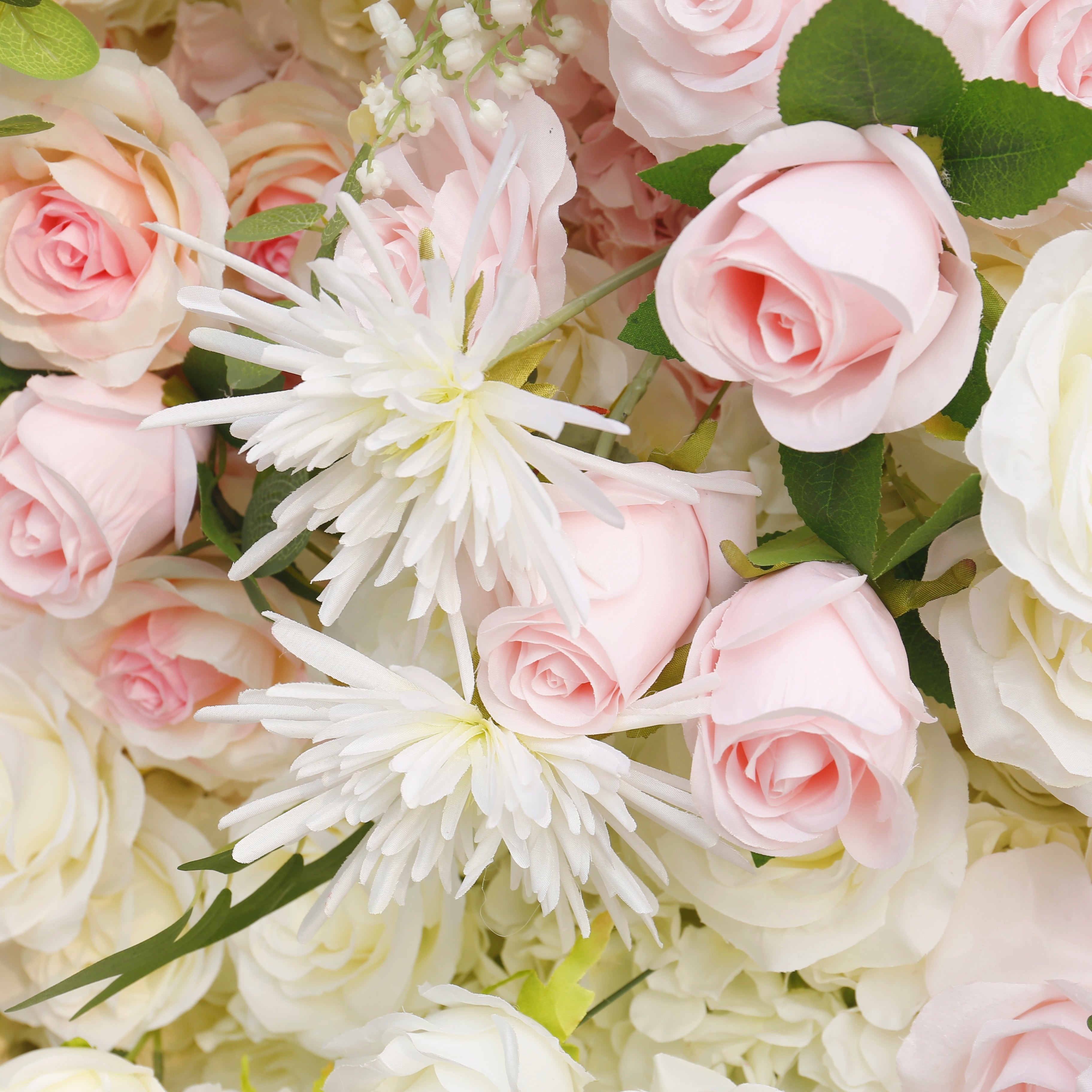 5D Artificial White Pink Rose  Hanging Flower Wall Events Decor ACFW-160