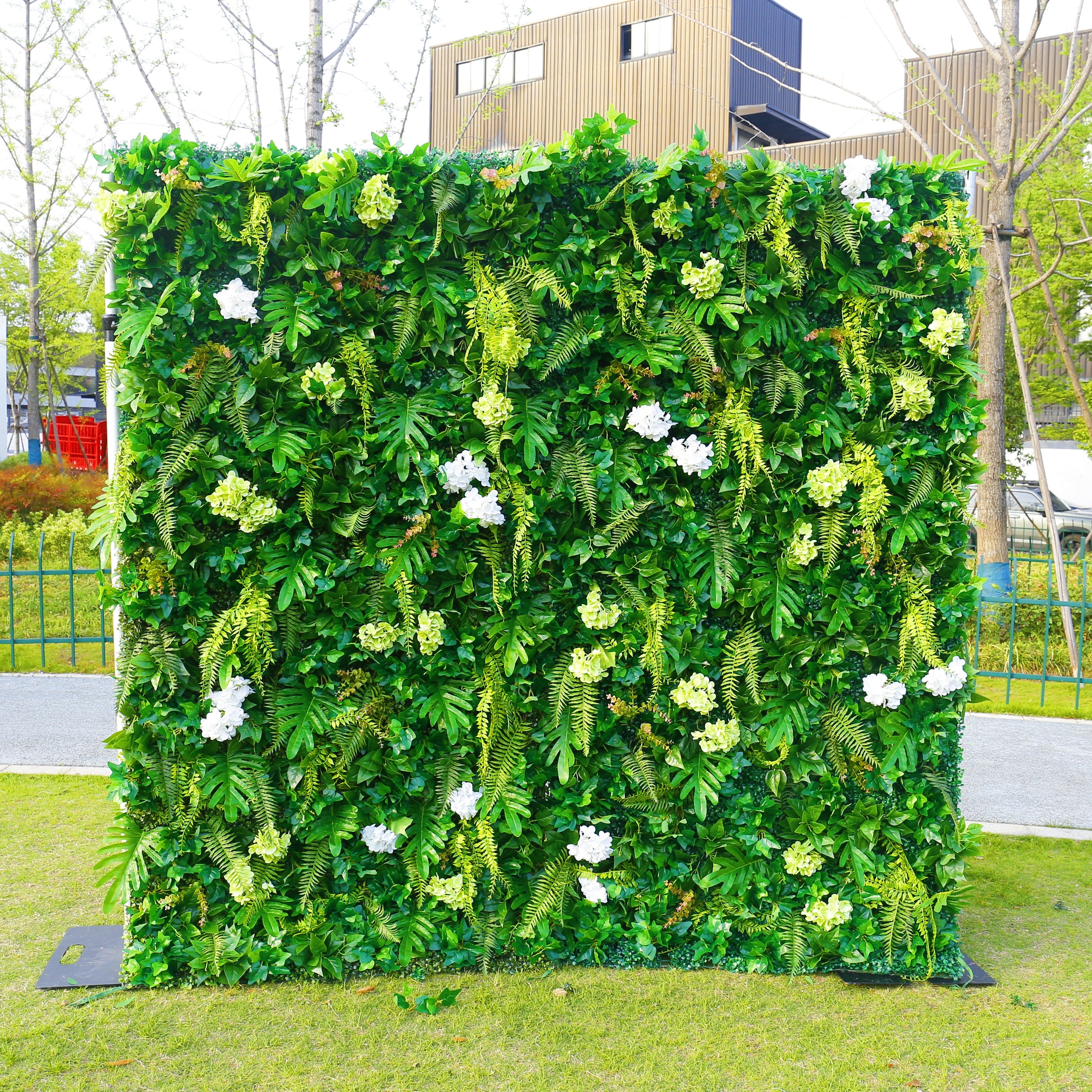 8ft Greenery Fabric Artificial Forest Roll Up Flower Wall ACFW-163