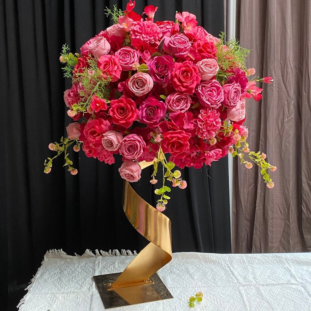 Pink & Red Rose Floral Centerpiece for Wedding Table Decor ADFC-027