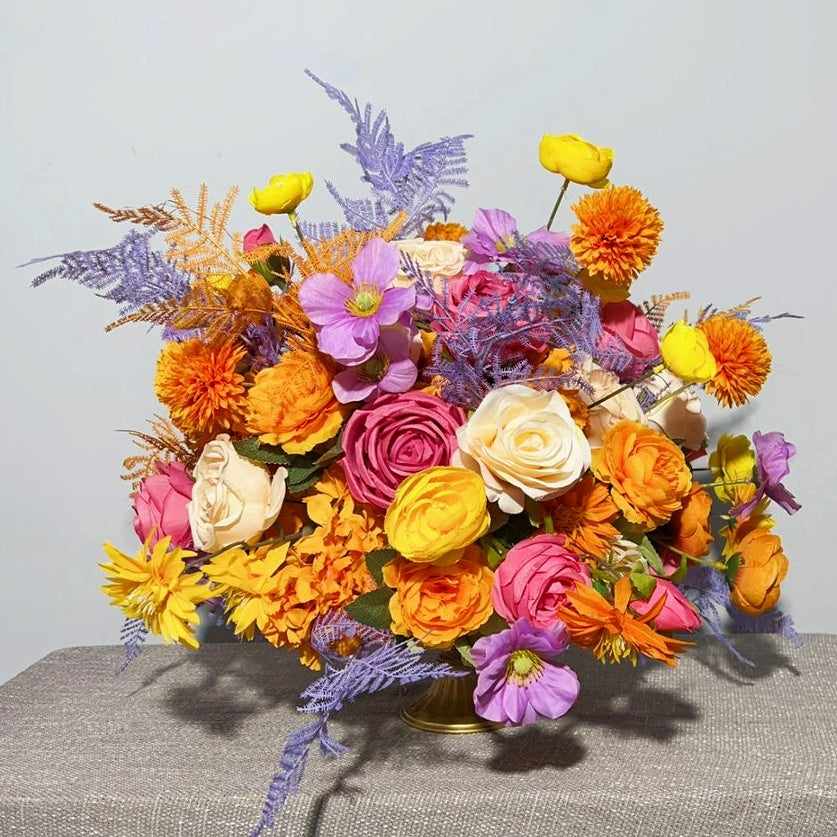 Colorful Summer Style Flower Arrangement for Wedding Party Table Decor ADFC-046