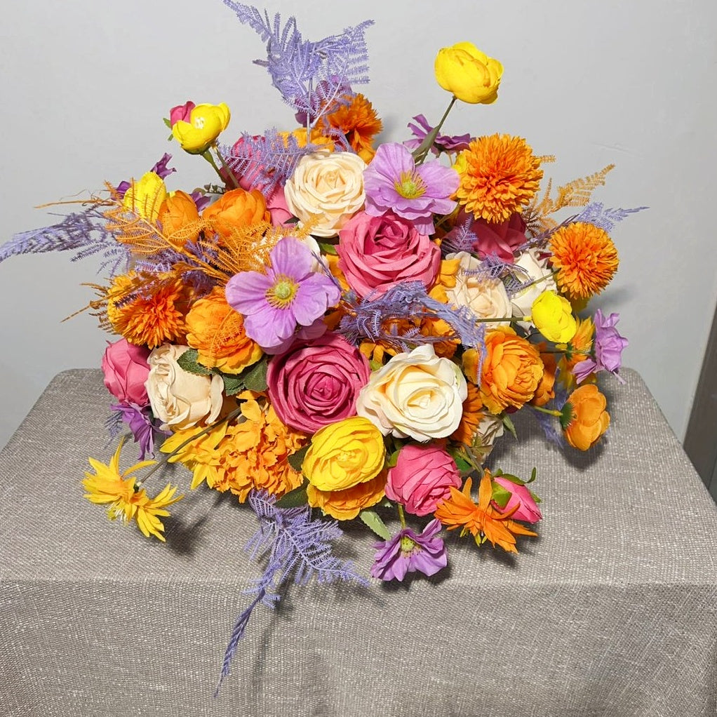 Colorful Summer Style Flower Arrangement for Wedding Party Table Decor ADFC-046