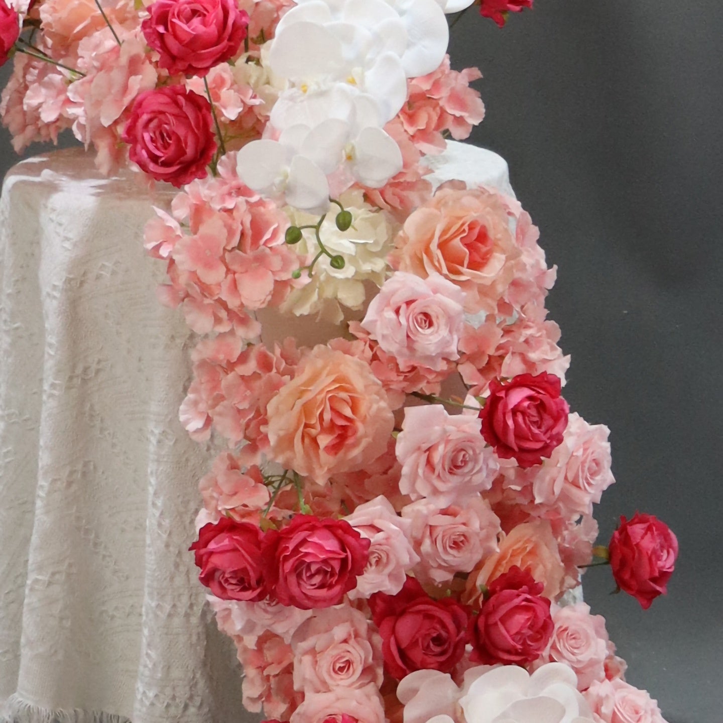Blush Floral Table Runner for Wedding Head Table and Reception Decor AEFR-002