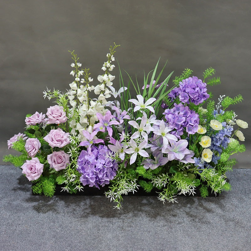 Purple White Table Centerpiece Floor Flower Wedding Decor Props AEGF-001