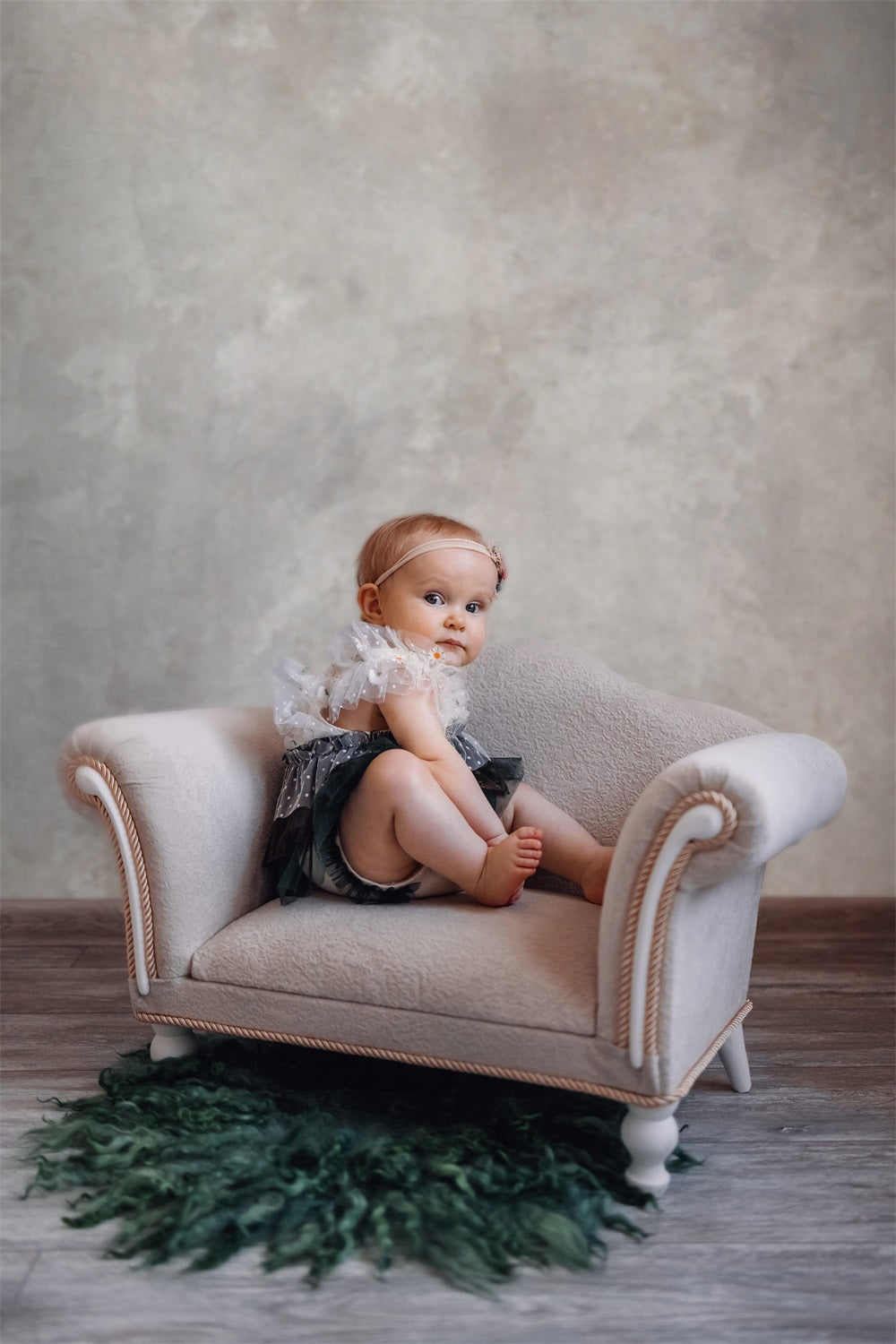 Grey Portrait Backdrop Vintage Grey Wall Aged Backdrop BRP11-618