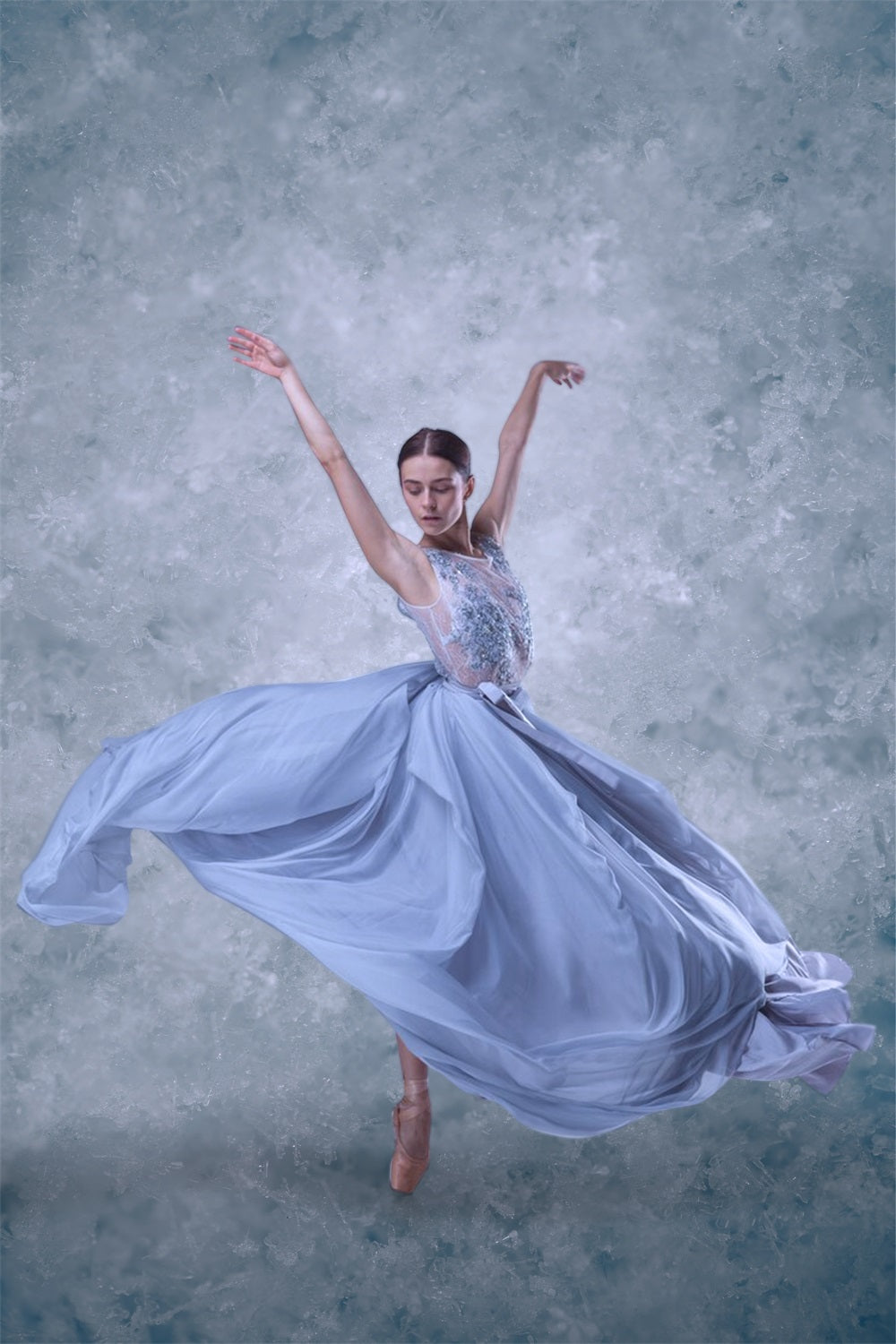 Blue Portrait Backdrop Icy Blue Wall Backdrop BRP11-624