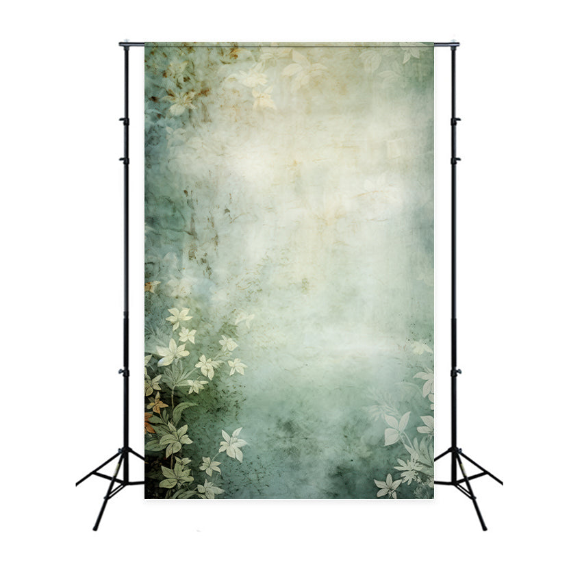 Photo Portrait Backdrop Blossom Themed Teal Wall Backdrop BRP11-638