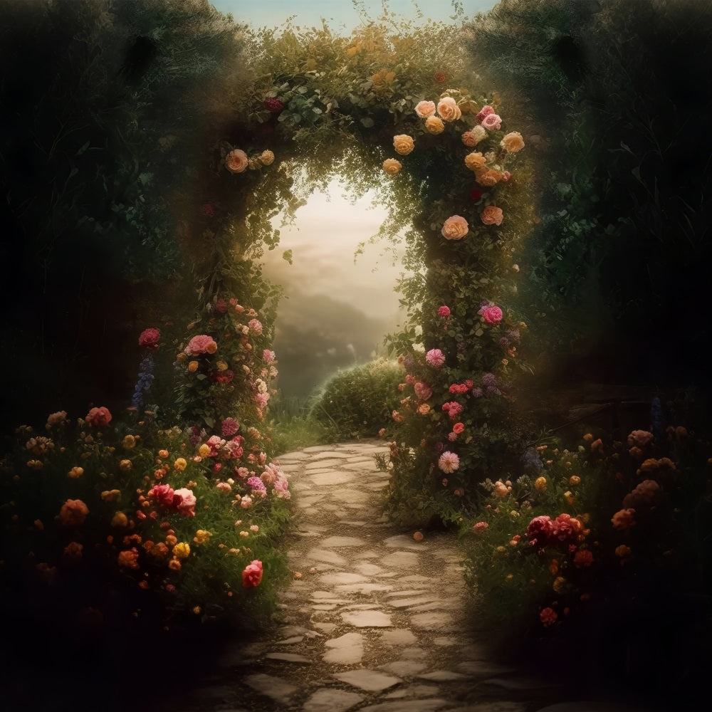 Backdrop Portrait Flower Archway Pathway Backdrop BRP11-642