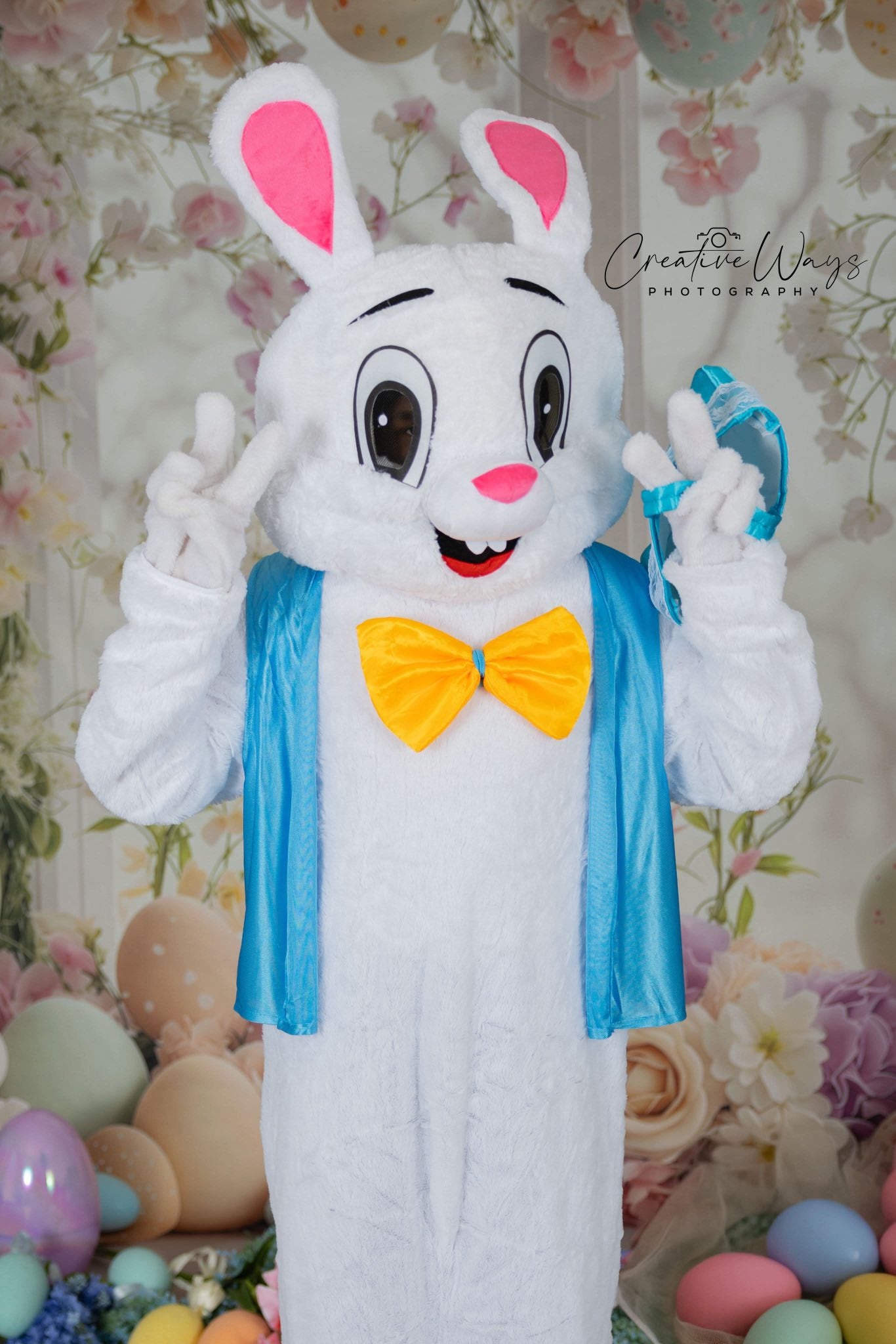 Easter Photo Backdrop Charm Window Rabbits Backdrop BRP1-213
