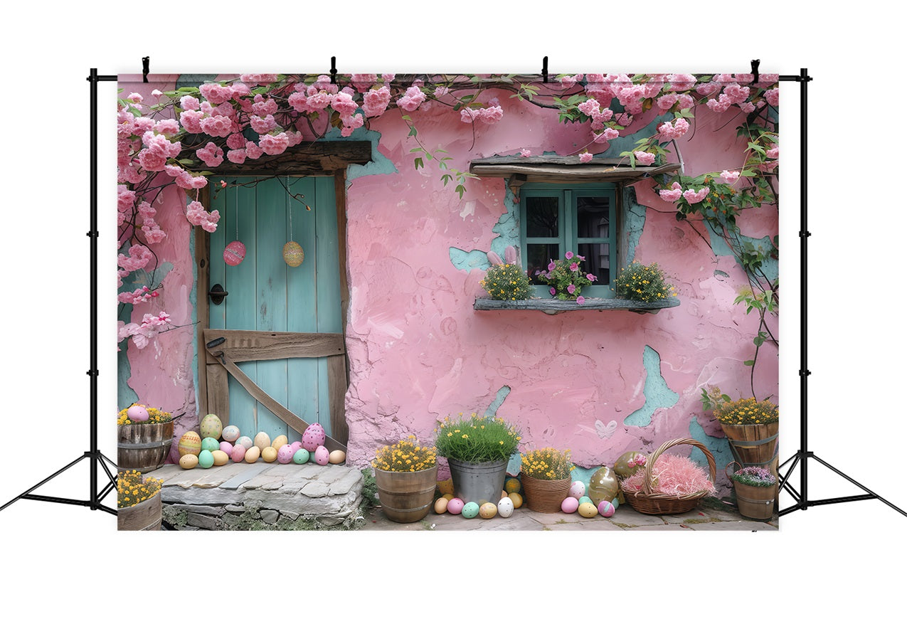 Photography Backdrops Easter Egg Bliss Pink Cottage Backdrop BRP1-303