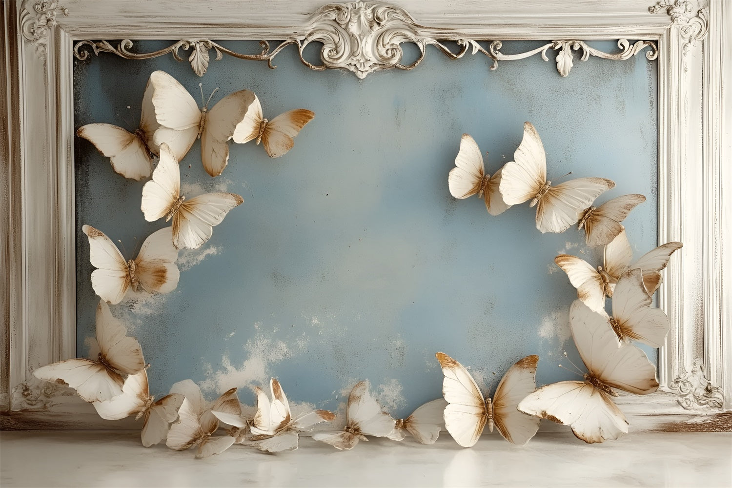Frame Backdrop Boudoir Photography Backdrops Vintage Frame Butterfly Backdrop BRP1-45