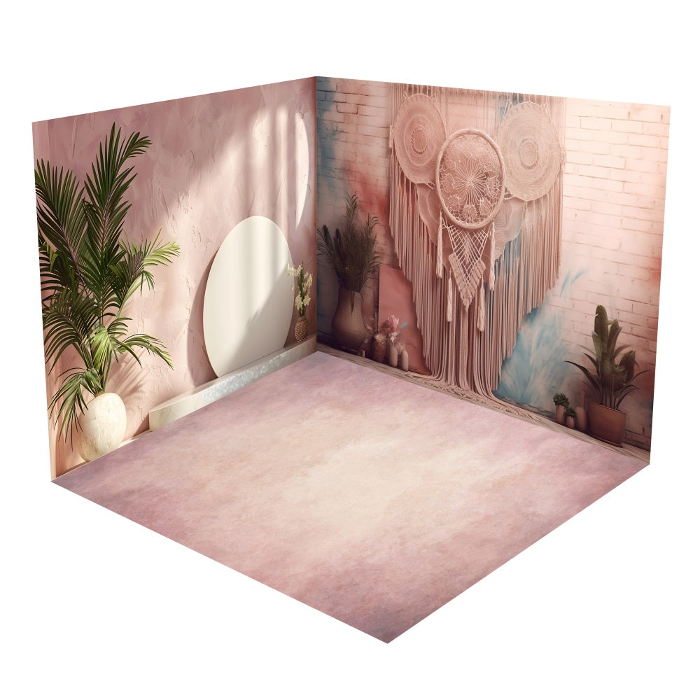 Back Drop Room Boho Pink Dreamcatcher Decor Backdrop Room Set BRP10-420