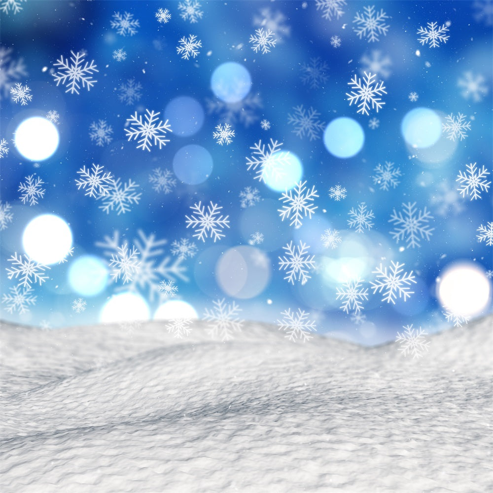 Winter Scene Backdrops Snowy Floating Snowflakes Backdrop BRP11-456