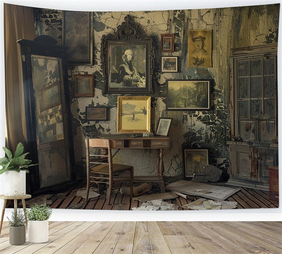 Vintage Backdrops Photography Room Decor Antique Furniture Backdrop BRP11-563