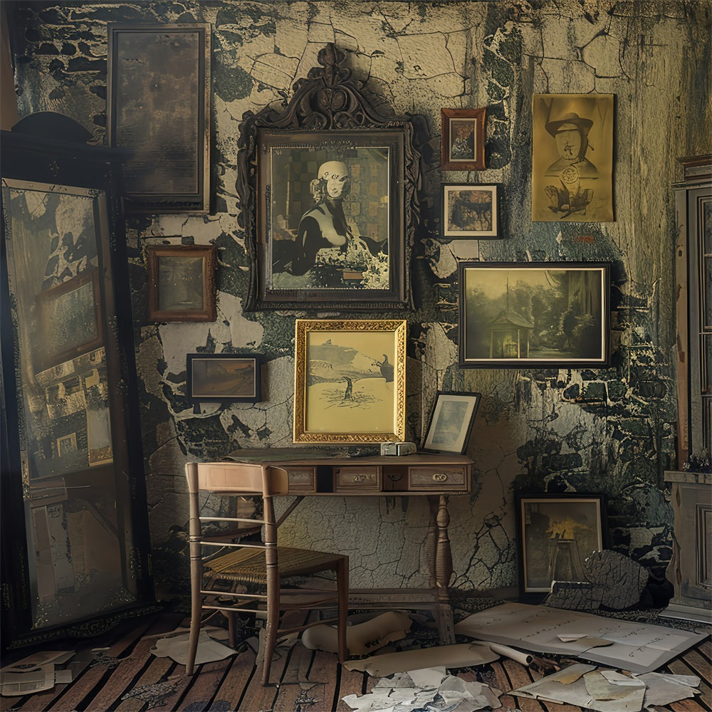 Vintage Backdrops Photography Room Decor Antique Furniture Backdrop BRP11-563