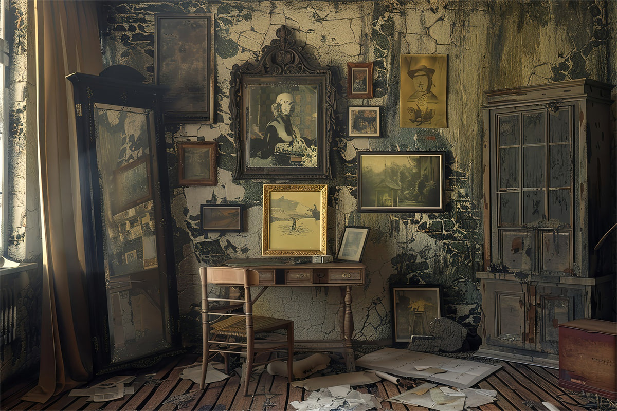 背景ボード　antique room Amazon.com : Yeele 8x6ft Background for Photography Vintage