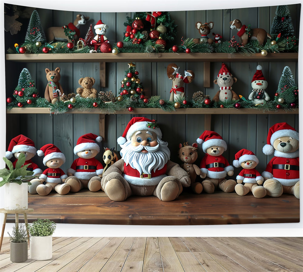 Professional Christmas Backdrops Santa's Workshop Companion Backdrop B