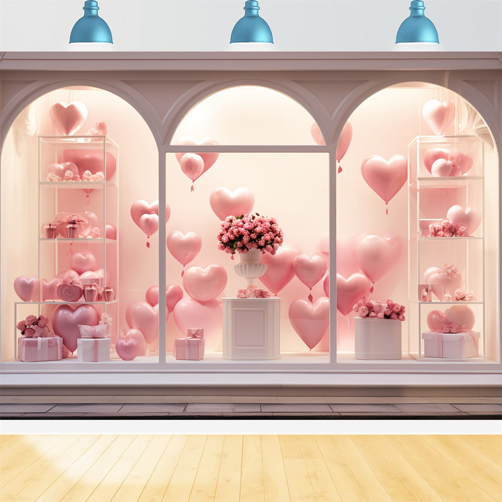Valentines Backdrops Window Balloons Rose Bouquets Backdrop BRP12-192