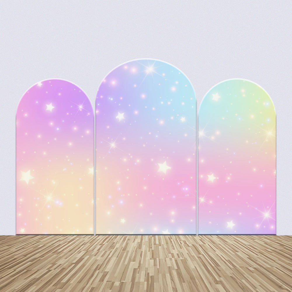 With Photo Backdrop Personalized Birthday Photo Backdrop Pastel Stars Celebration Backdrop