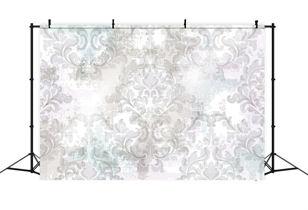 Damask Photo Backdrop Abstract Pastel Baroque Pattern Backdrop BRP12-5